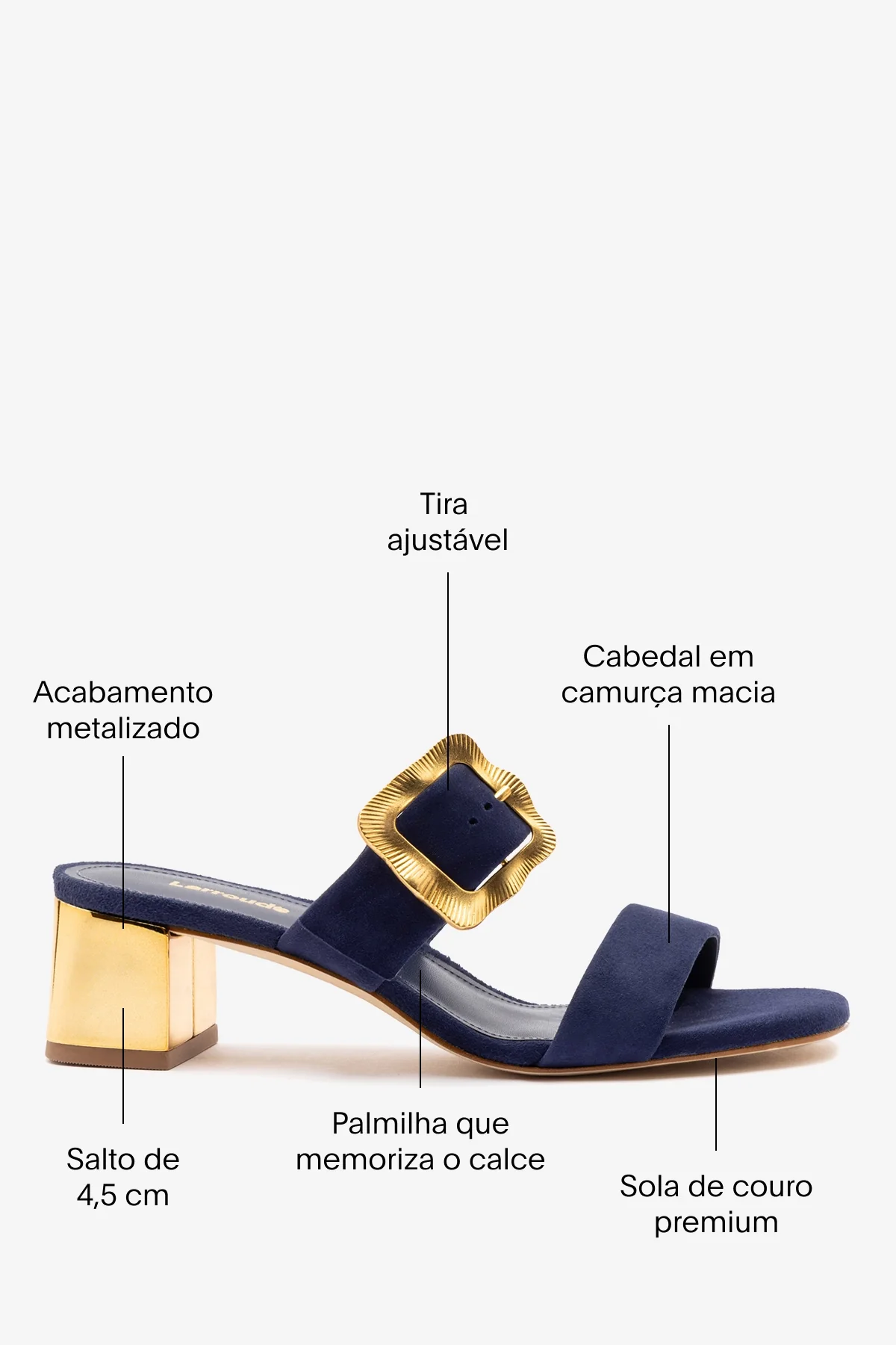 Mule Maria Camurça Azul - Image 5