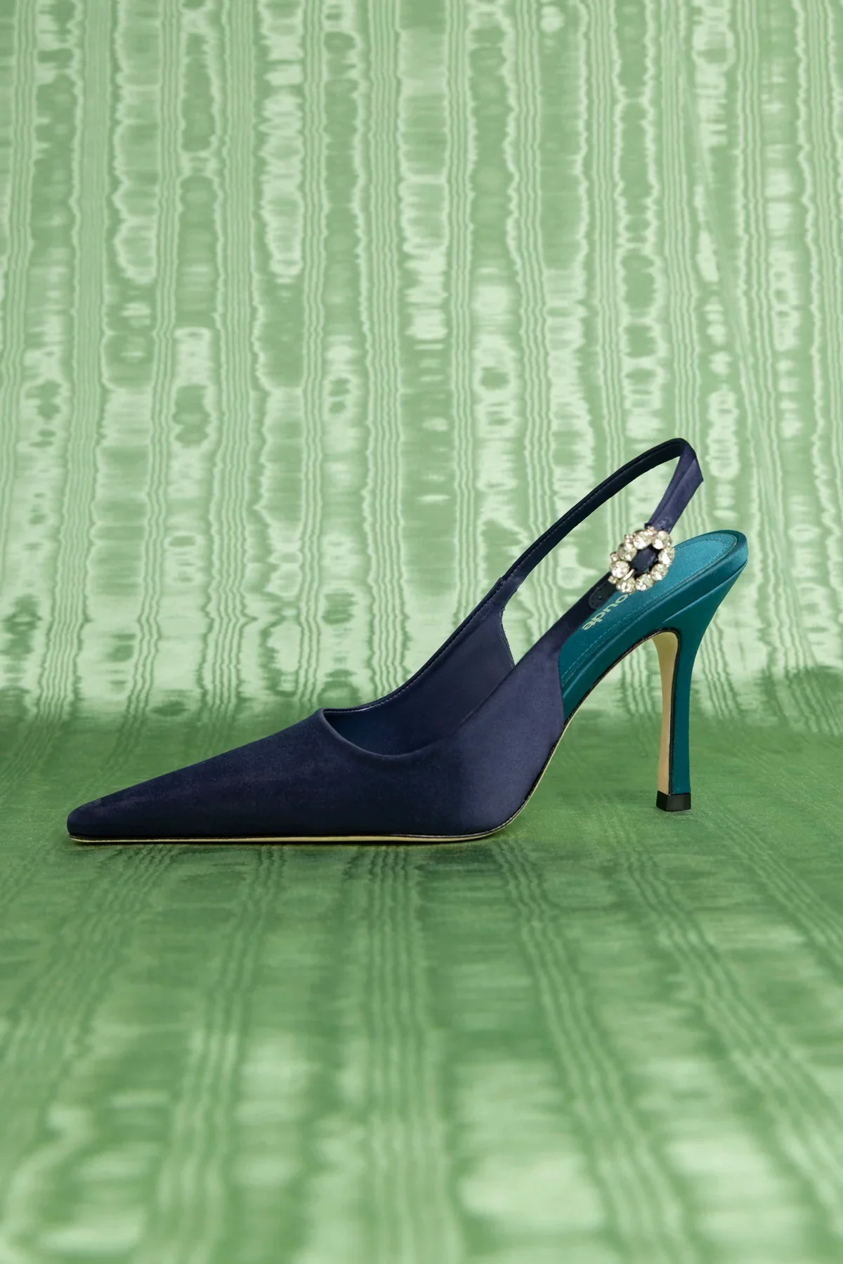 Slingback Carine Cetim Azul - Image 2