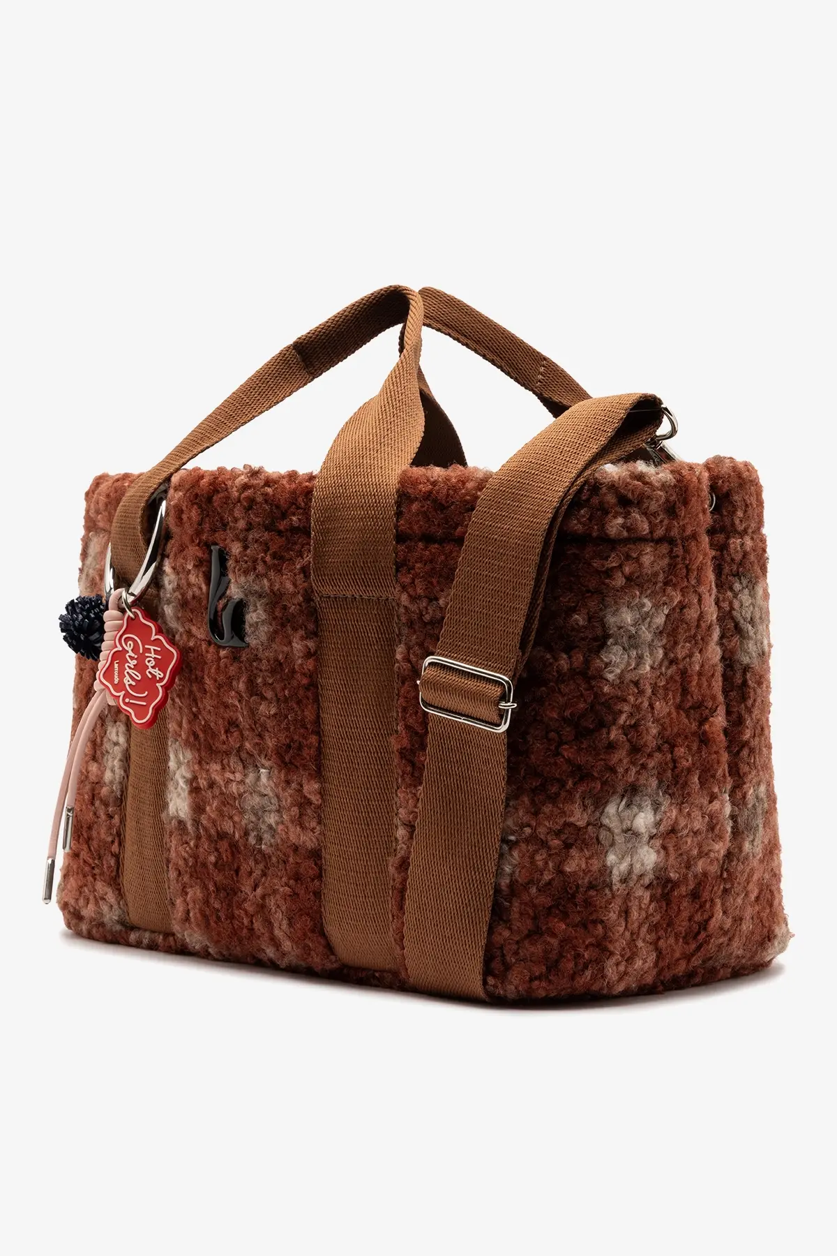 Bolsa Tote Bag Americana Lã Estampado Vermelho - Image 3