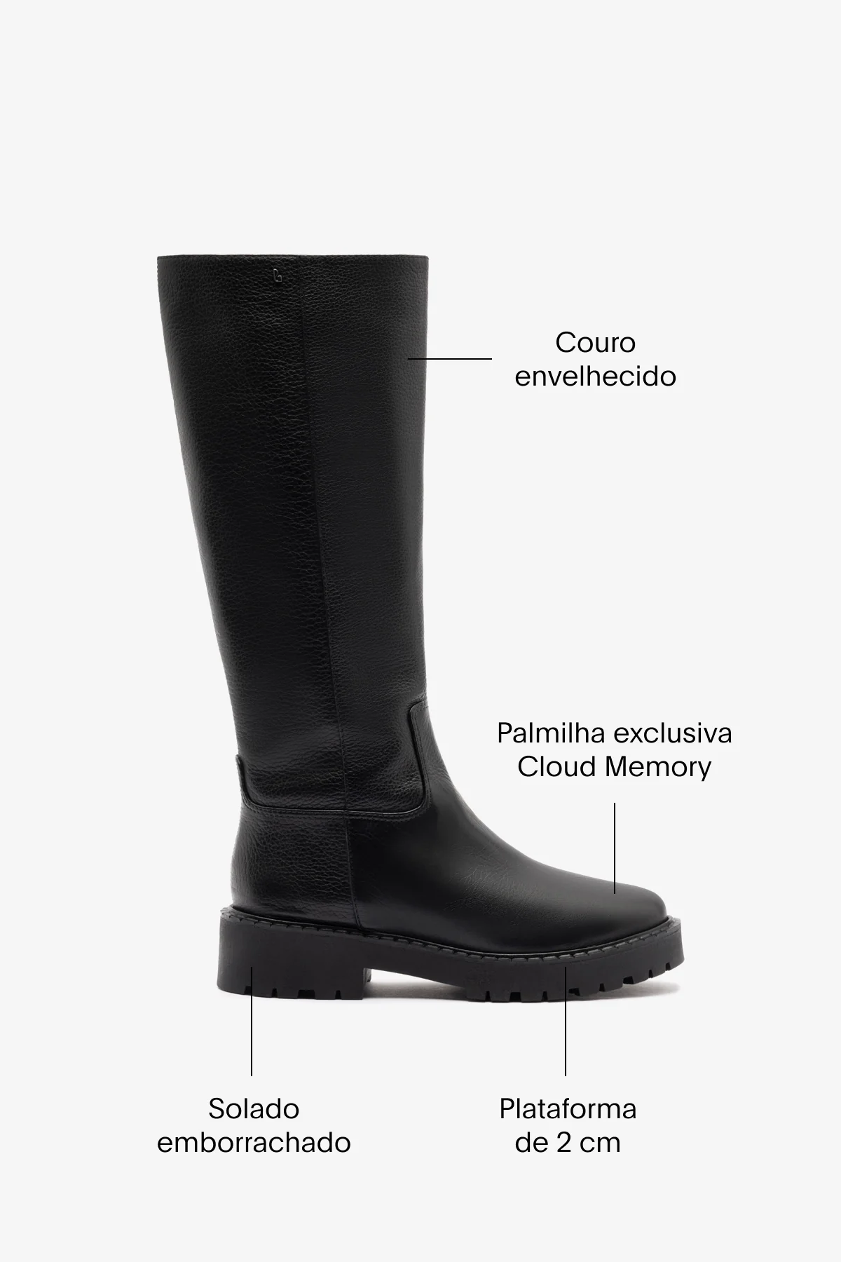 Bota Tratorada Anne Couro Preto - Image 4