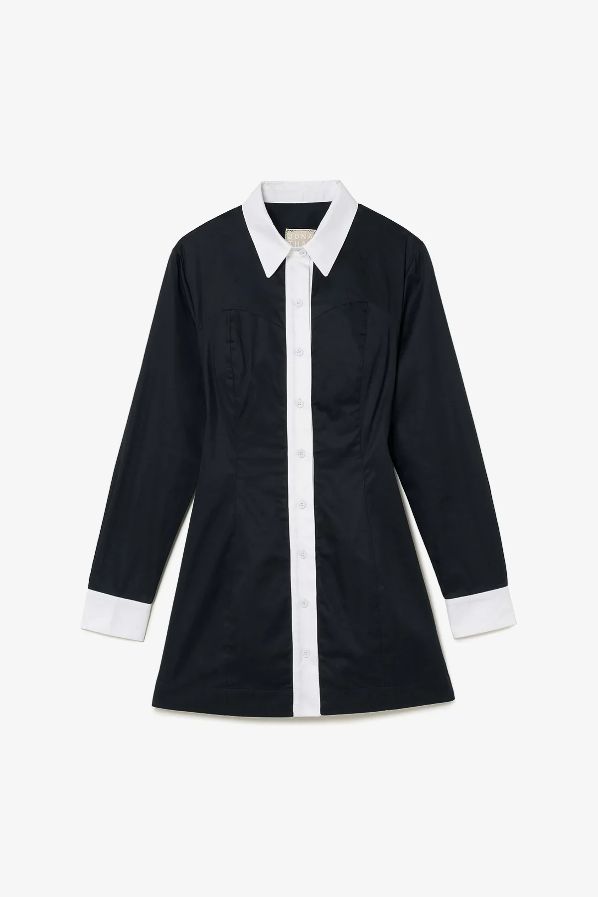 Vestido Bustiê Annie Algodão Preto e Branco