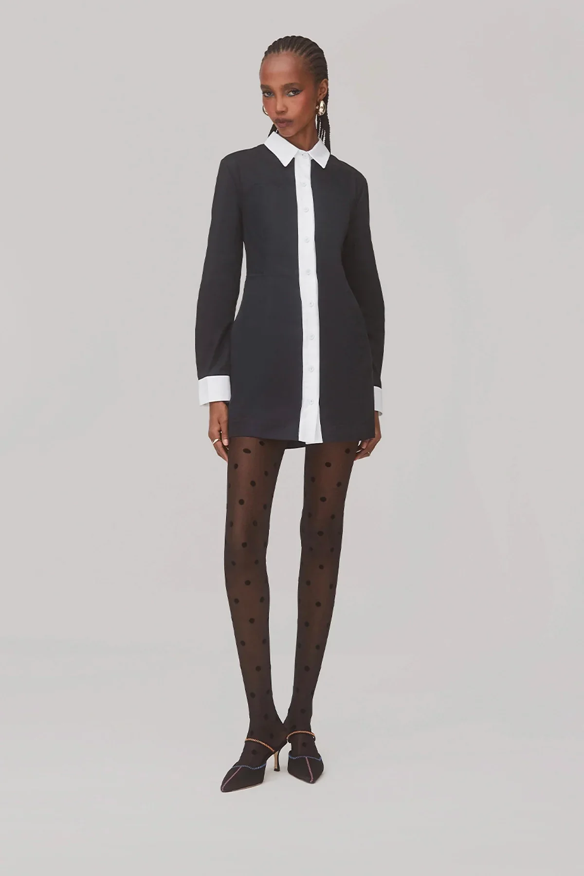 Vestido Bustiê Annie Algodão Preto e Branco - Image 2