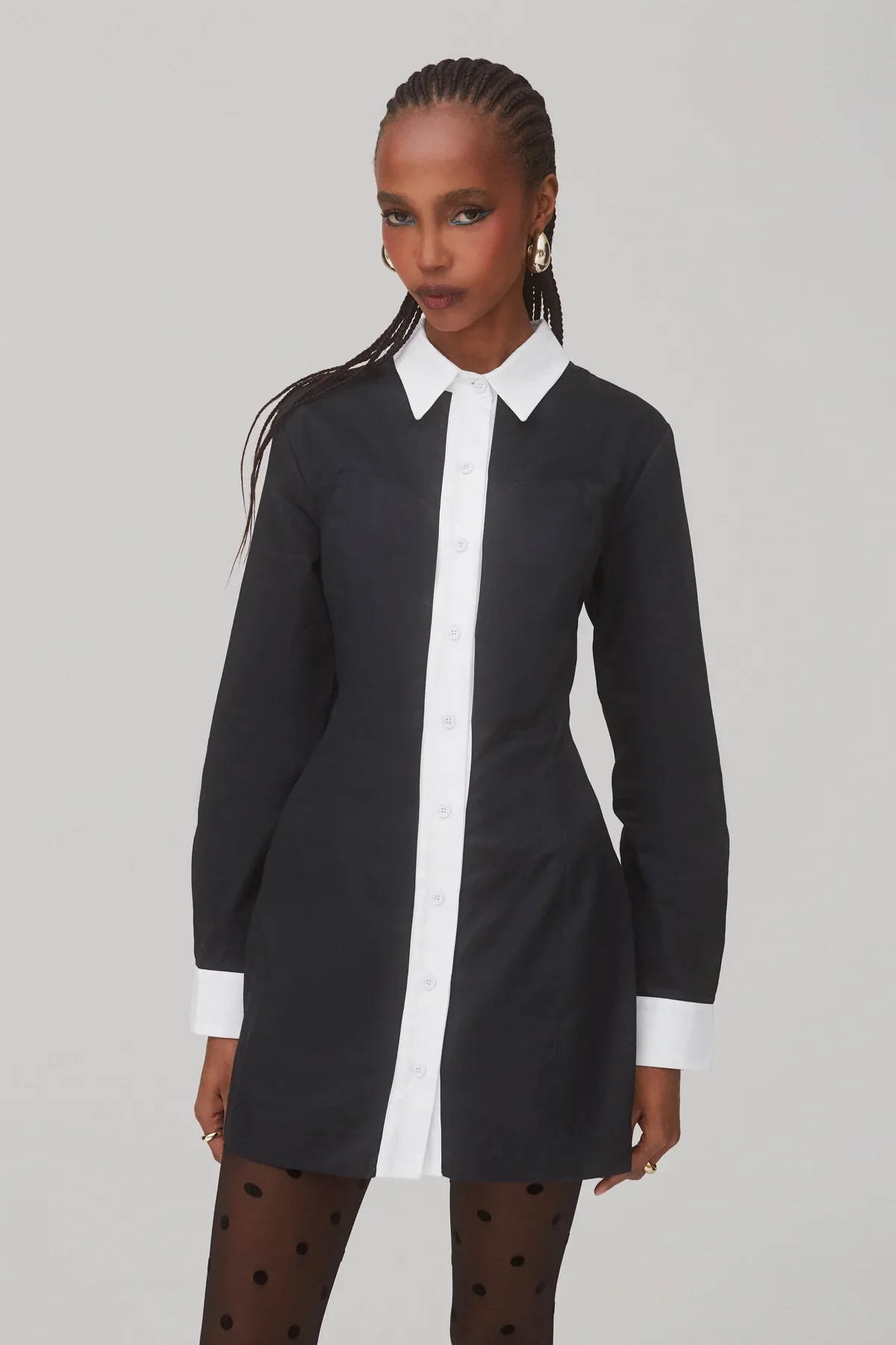 Vestido Bustiê Annie Algodão Preto e Branco - Image 4