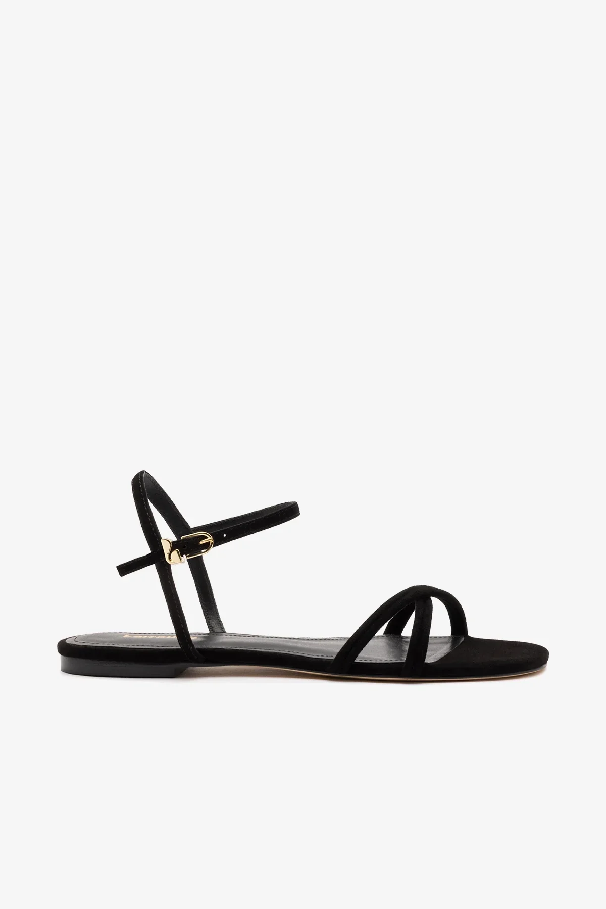 Sandália Flat Annie Camurça Preto