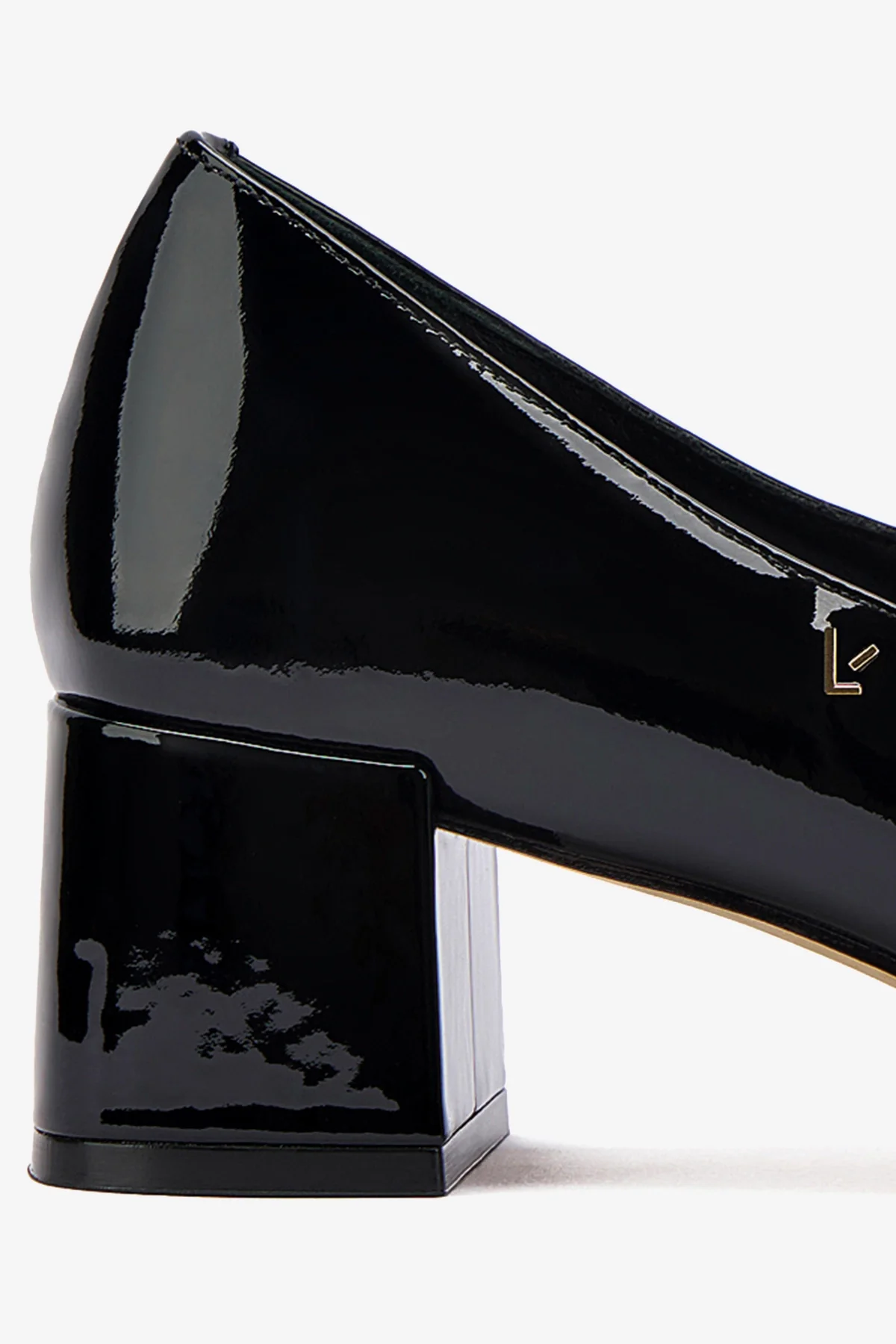Scarpin Salto Bloco Blair Couro Verniz Preto - Image 4