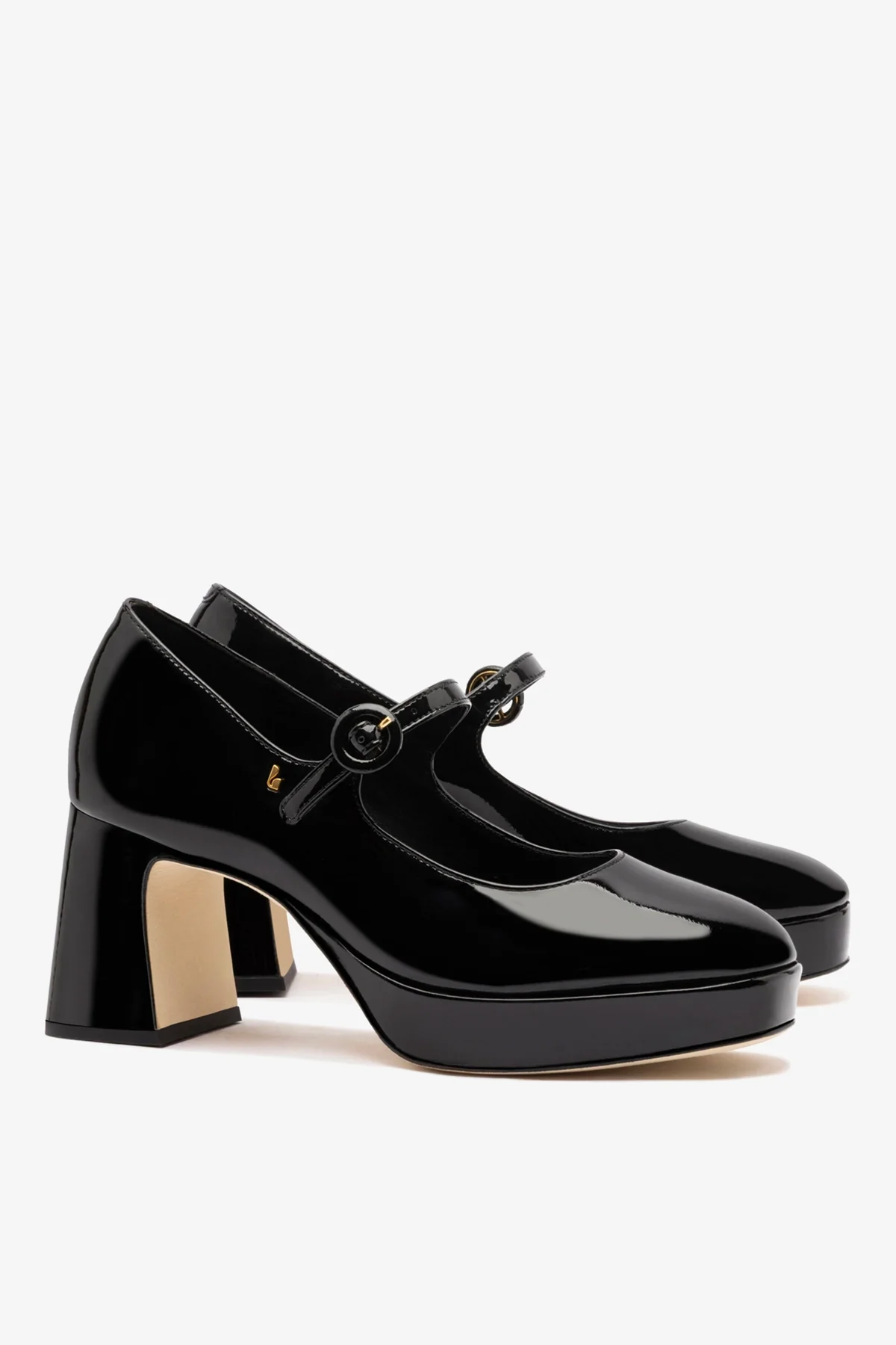 Scarpin Plataforma Blair Couro Verniz Preto - Image 3