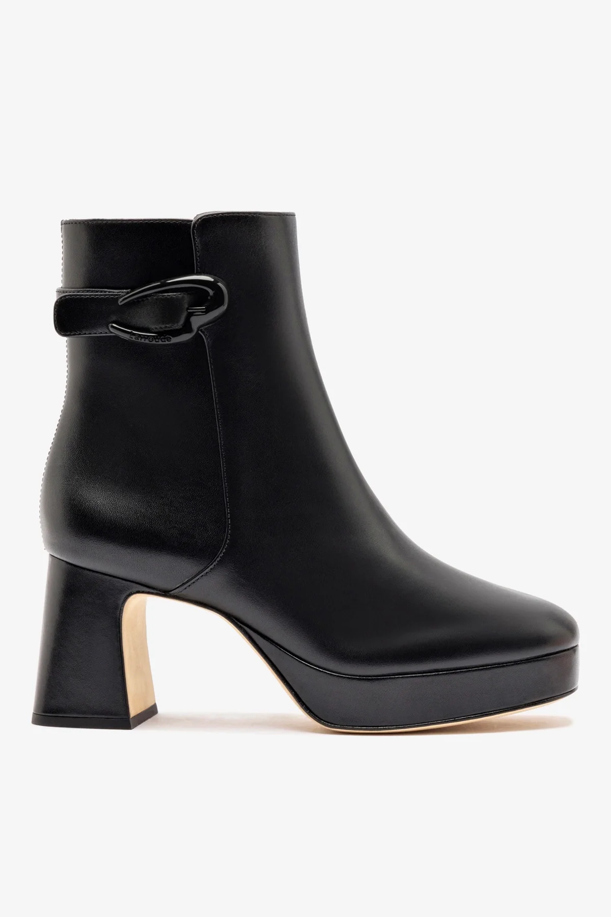 Bota Plataforma Dolly Verona Low Couro Preto