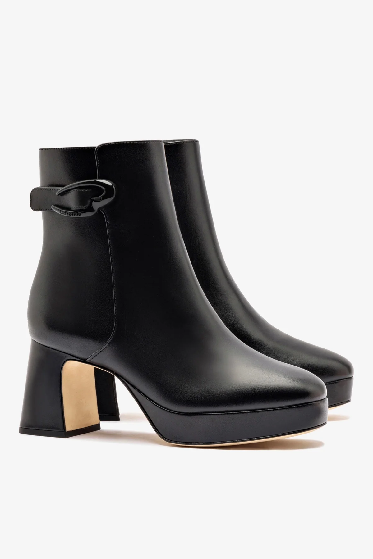 Bota Plataforma Dolly Verona Low Couro Preto - Image 3