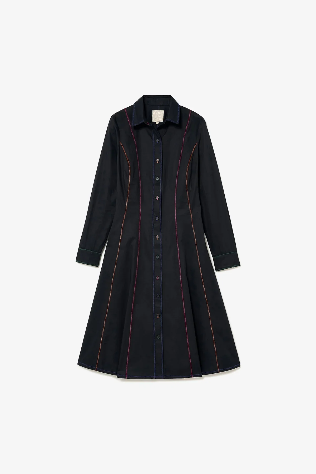 Vestido Chemise Elena Algodão Preto