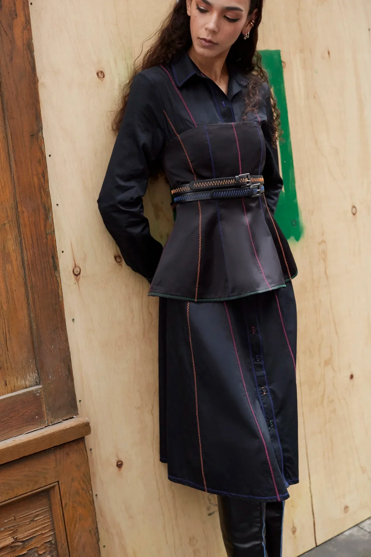 Vestido Chemise Elena Algodão Preto - Image 6