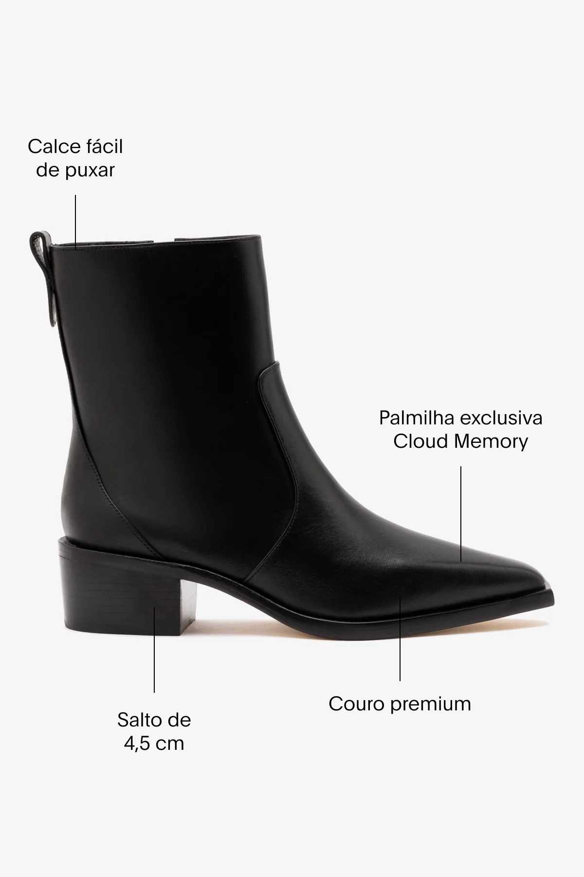 Bota Florencia Low Couro Preto - Image 5