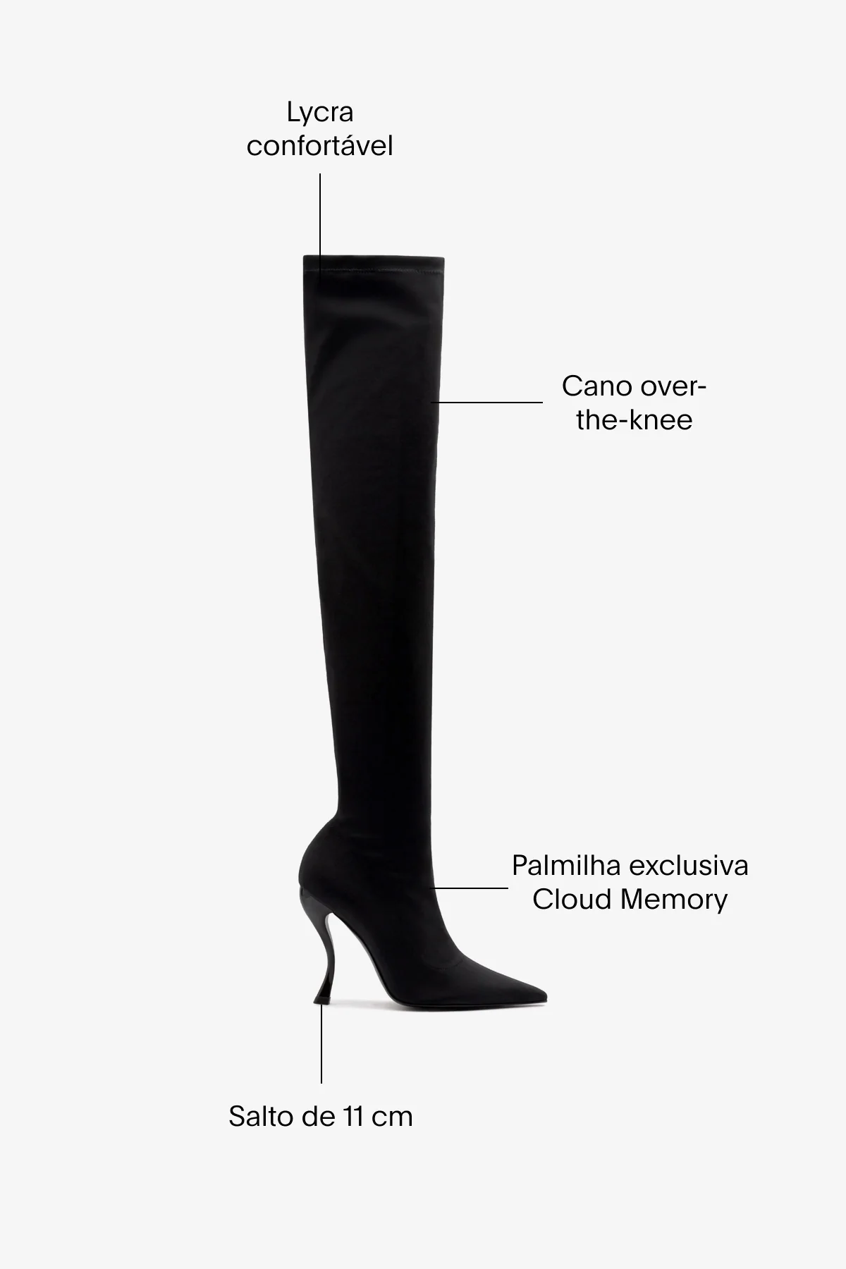 Larroudé By Nicolò B.: Bota Anastasia Lycra Preto - Image 4