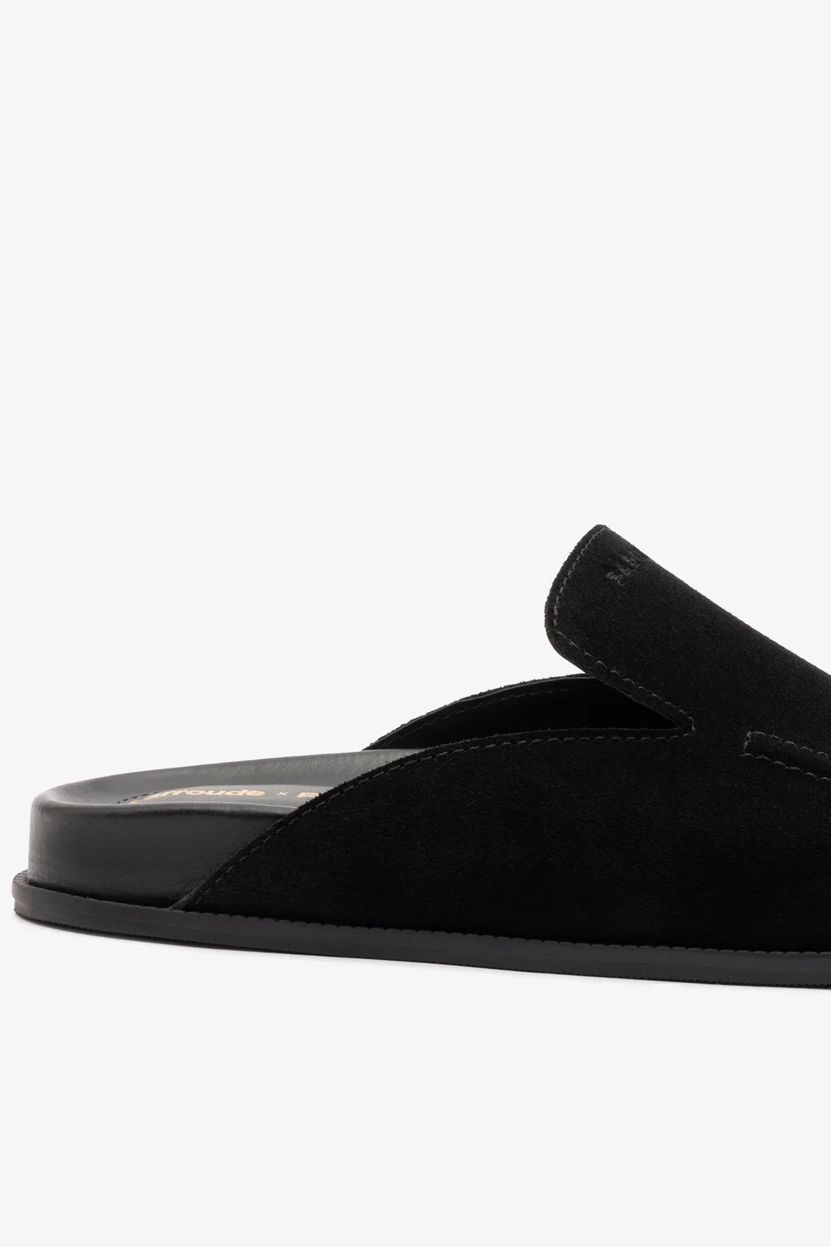 Larroudé x Parke: Mule Clog Camurça Preto - Image 5