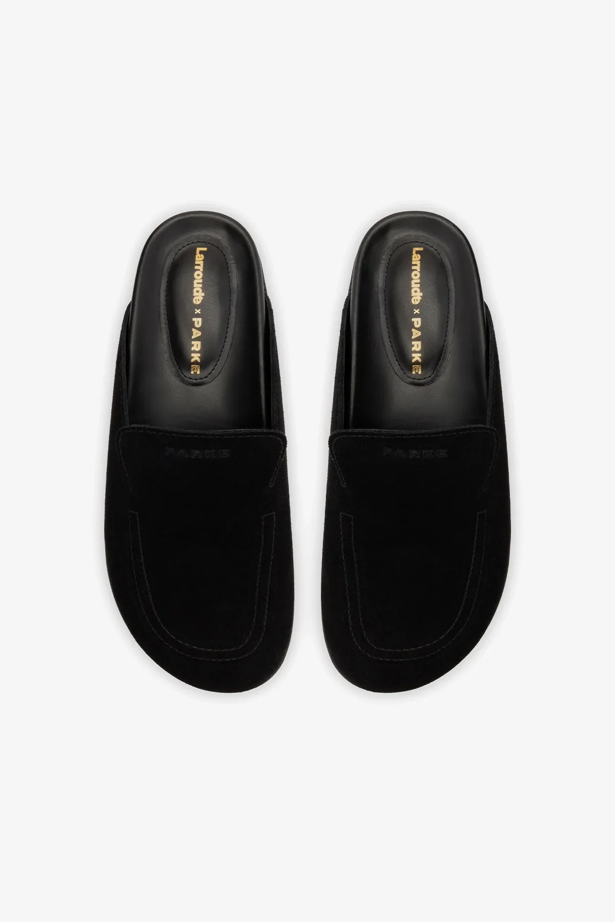 Larroudé x Parke: Mule Clog Camurça Preto - Image 7