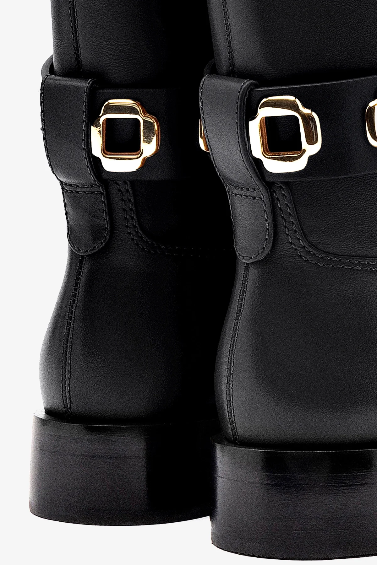 Bota Flat Milan Couro Preto - Image 4