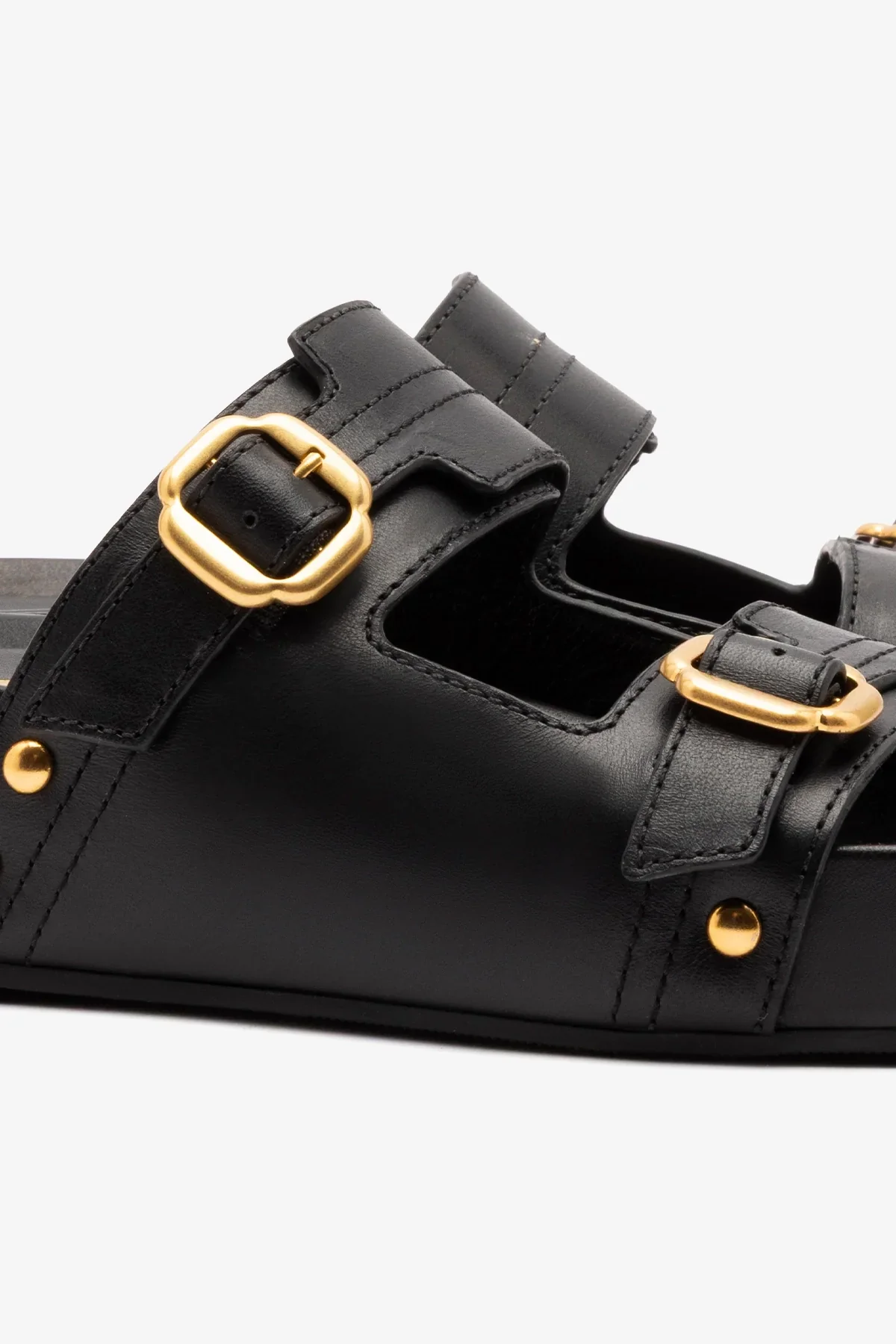 Flatform Milan Sport Couro Preto - Image 4