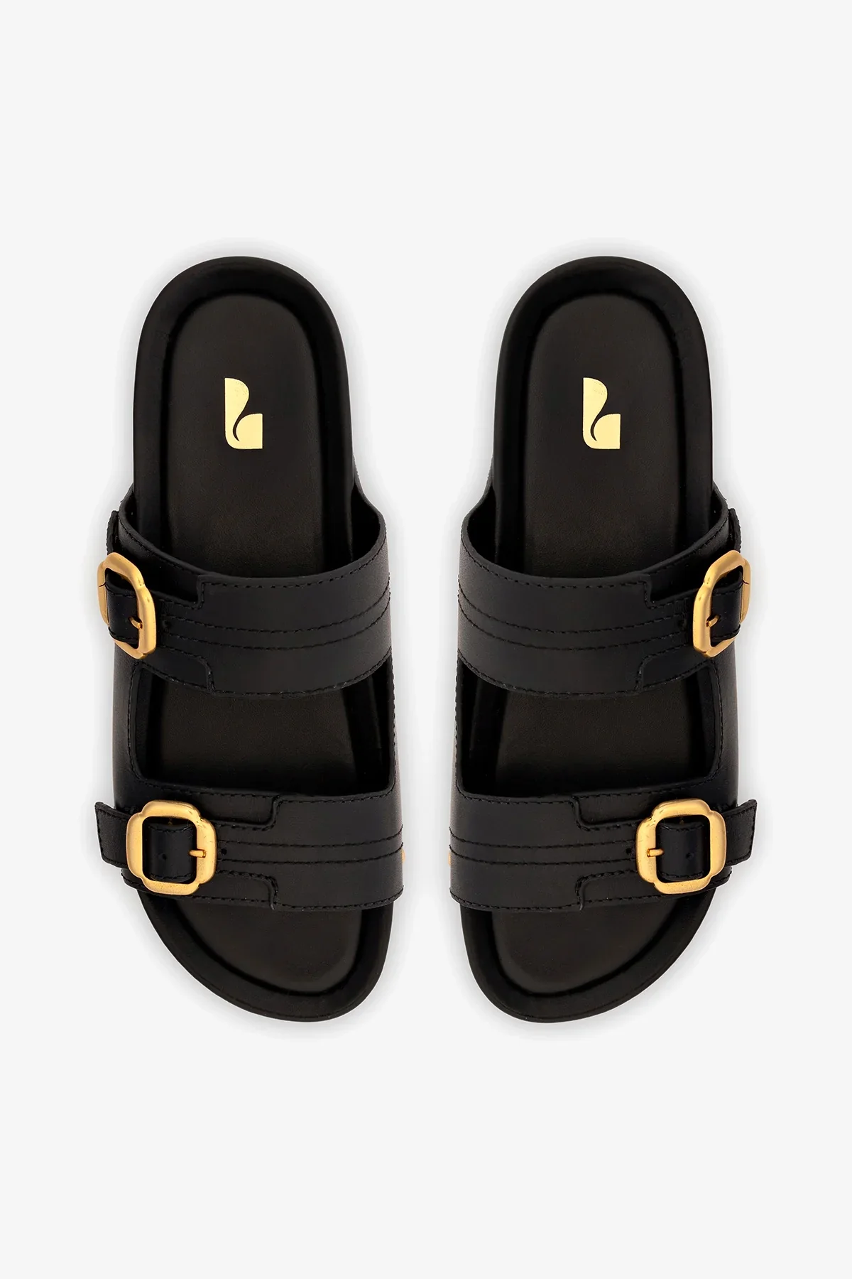 Flatform Milan Sport Couro Preto - Image 6