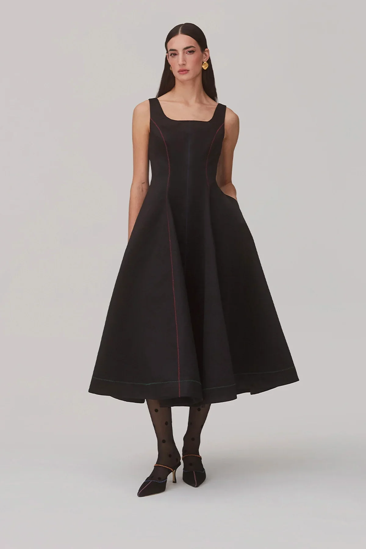 Vestido Sophia Cetim Preto - Image 3