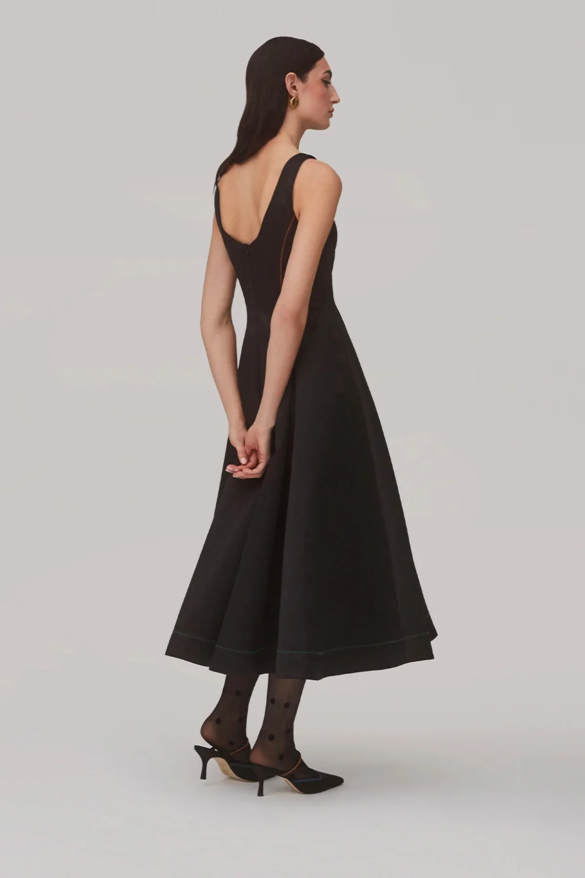 Vestido Sophia Cetim Preto - Image 4