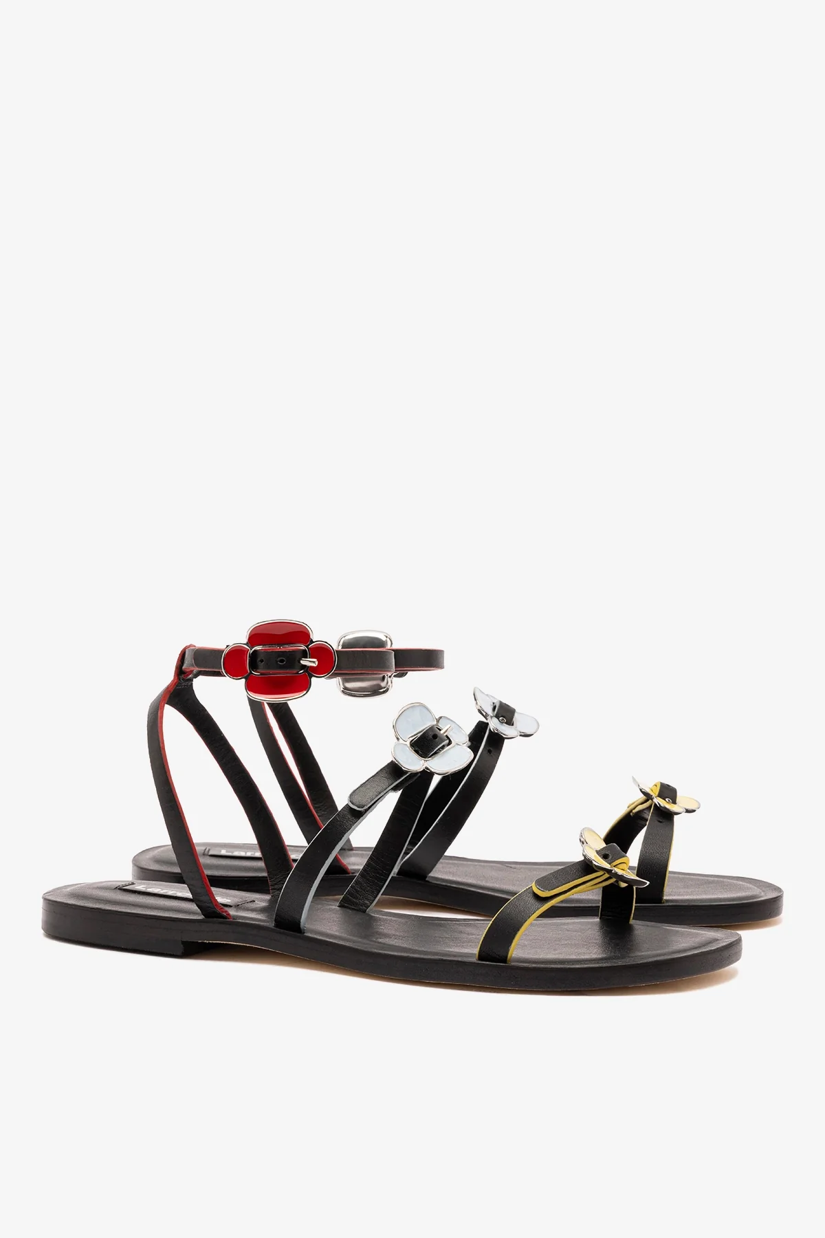 Sandália Flat Tinx Couro Preto - Image 3
