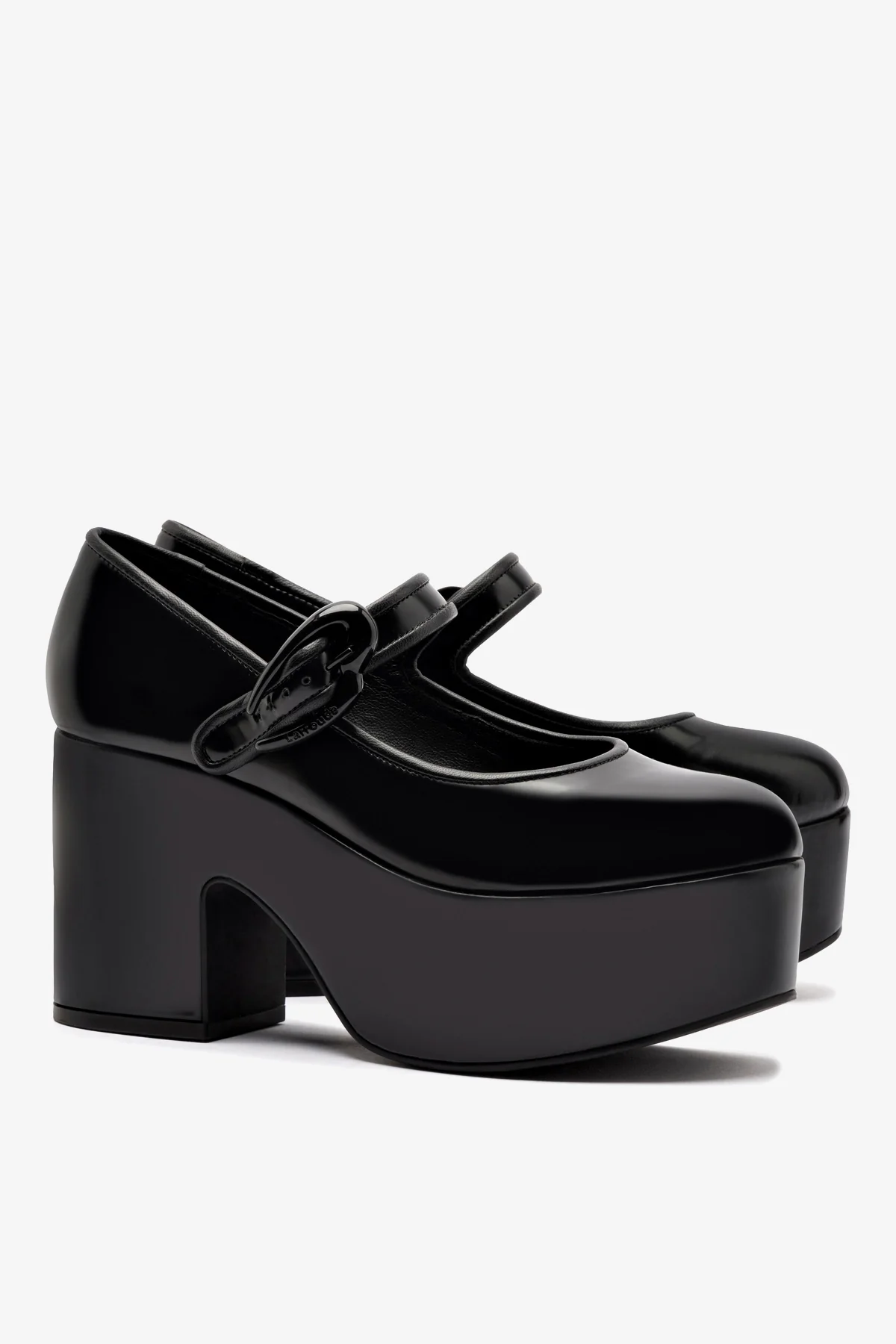 Scarpin Plataforma Verona Couro Preto - Image 3