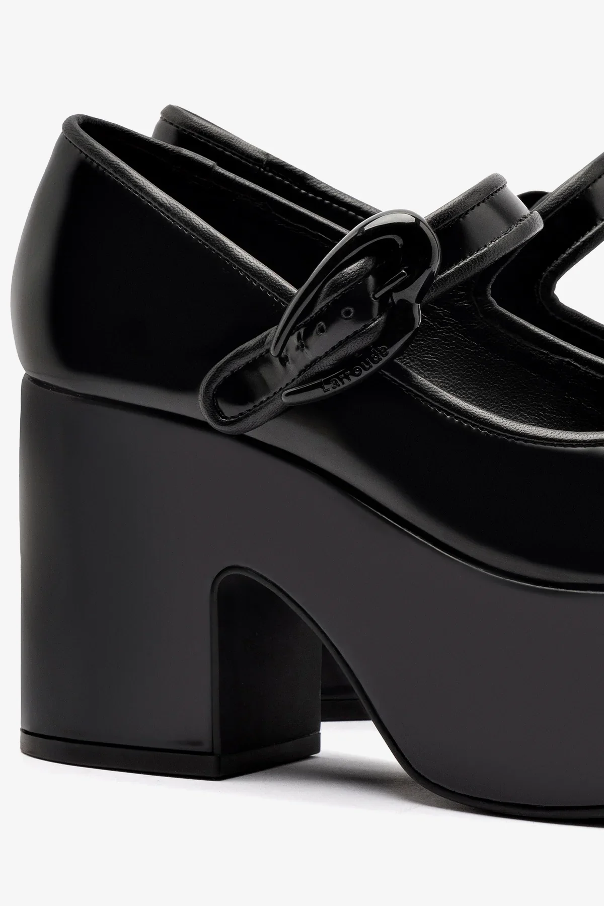 Scarpin Plataforma Verona Couro Preto - Image 4