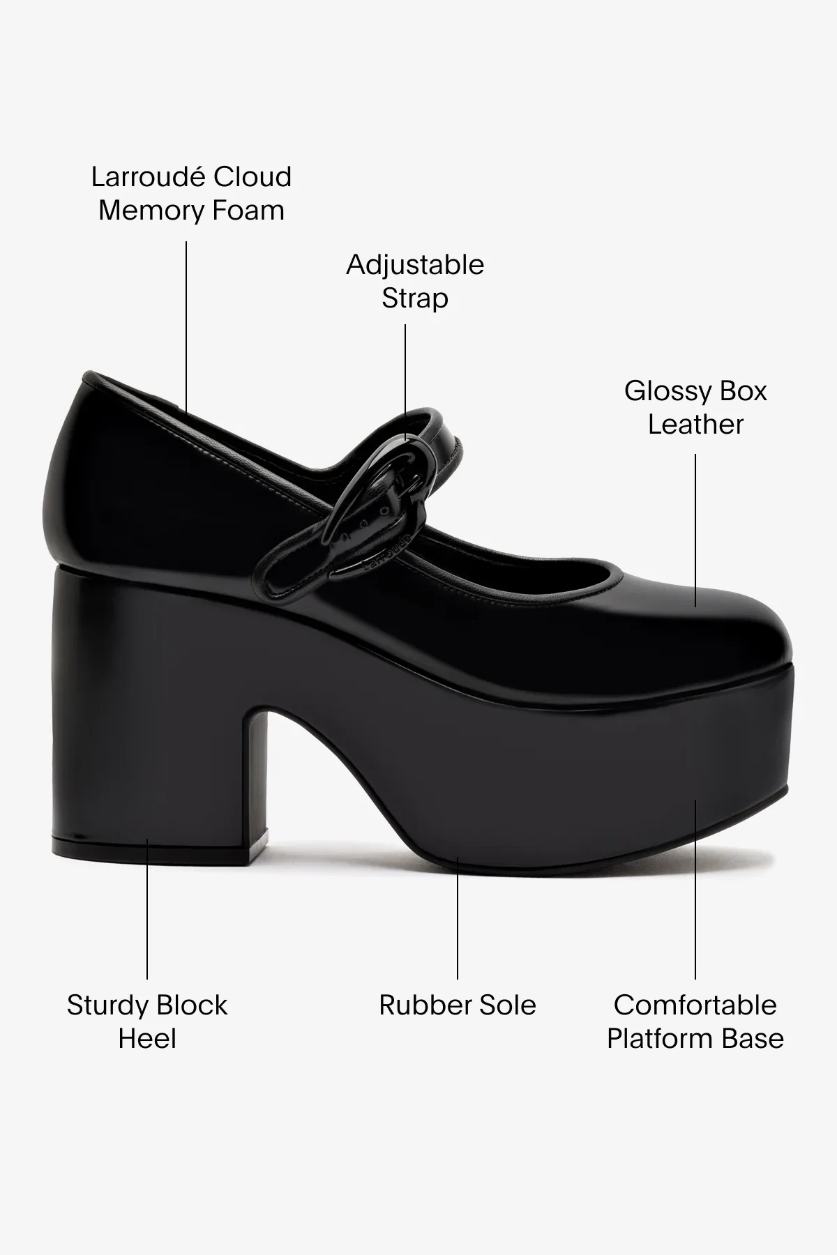 Scarpin Plataforma Verona Couro Preto - Image 5