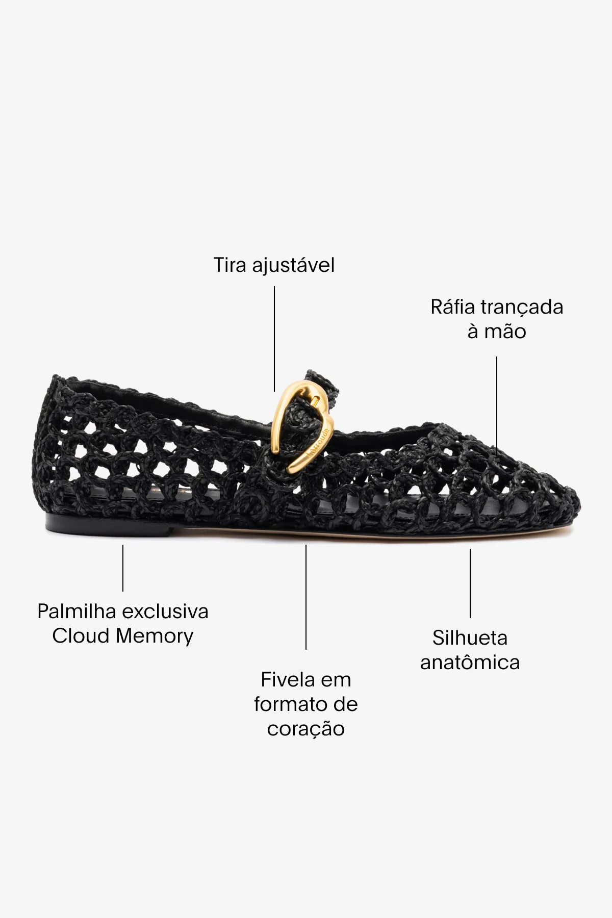 Sapatilha Verona Macramê Ráfia Preto - Image 5