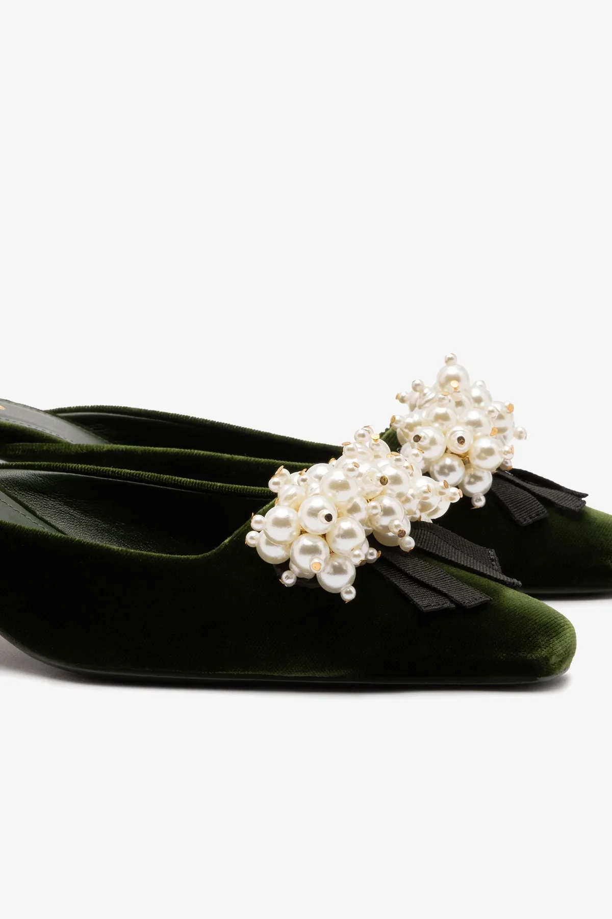 Mule Amal Pearl Veludo Verde - Image 4