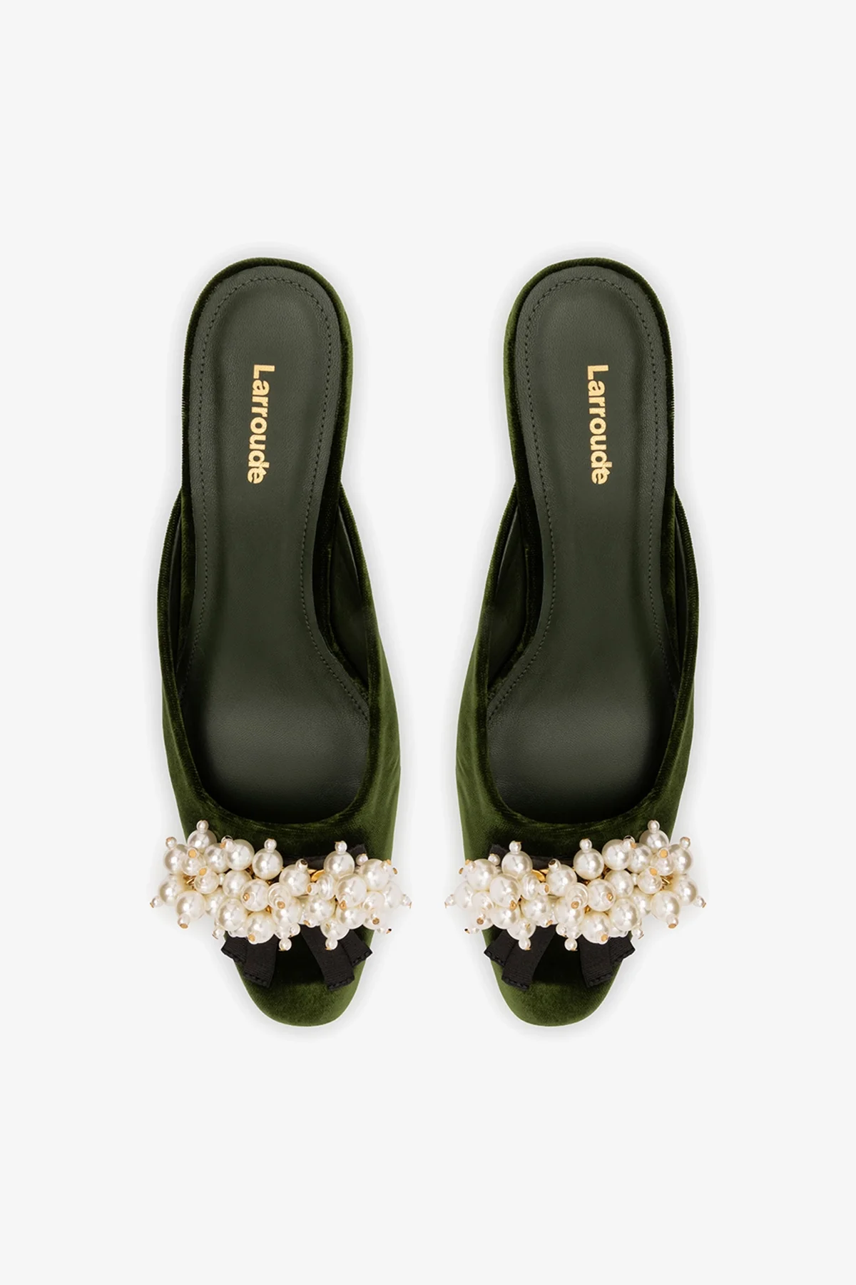 Mule Amal Pearl Veludo Verde - Image 7
