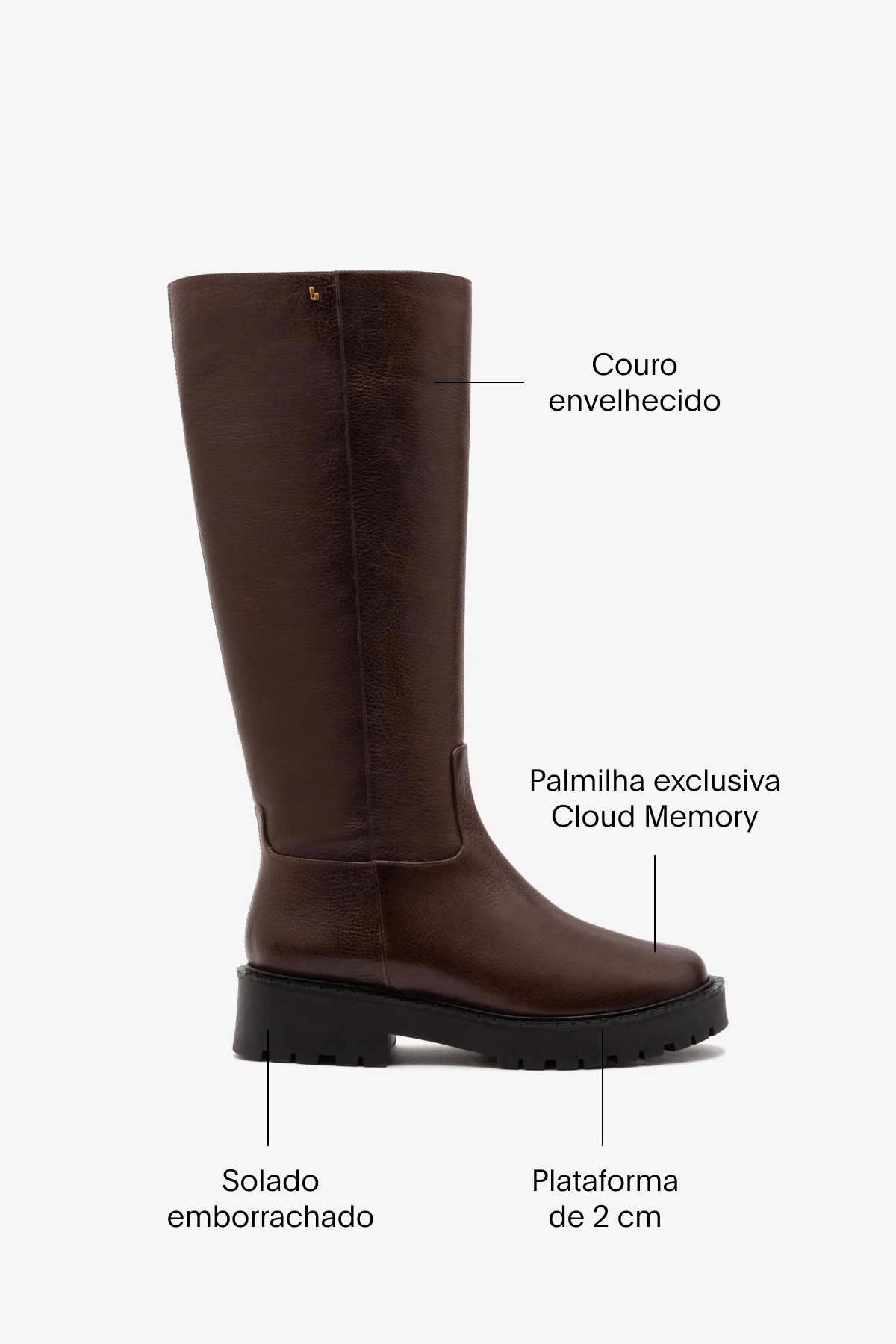Bota Tratorada Anne Couro Marrom - Image 4