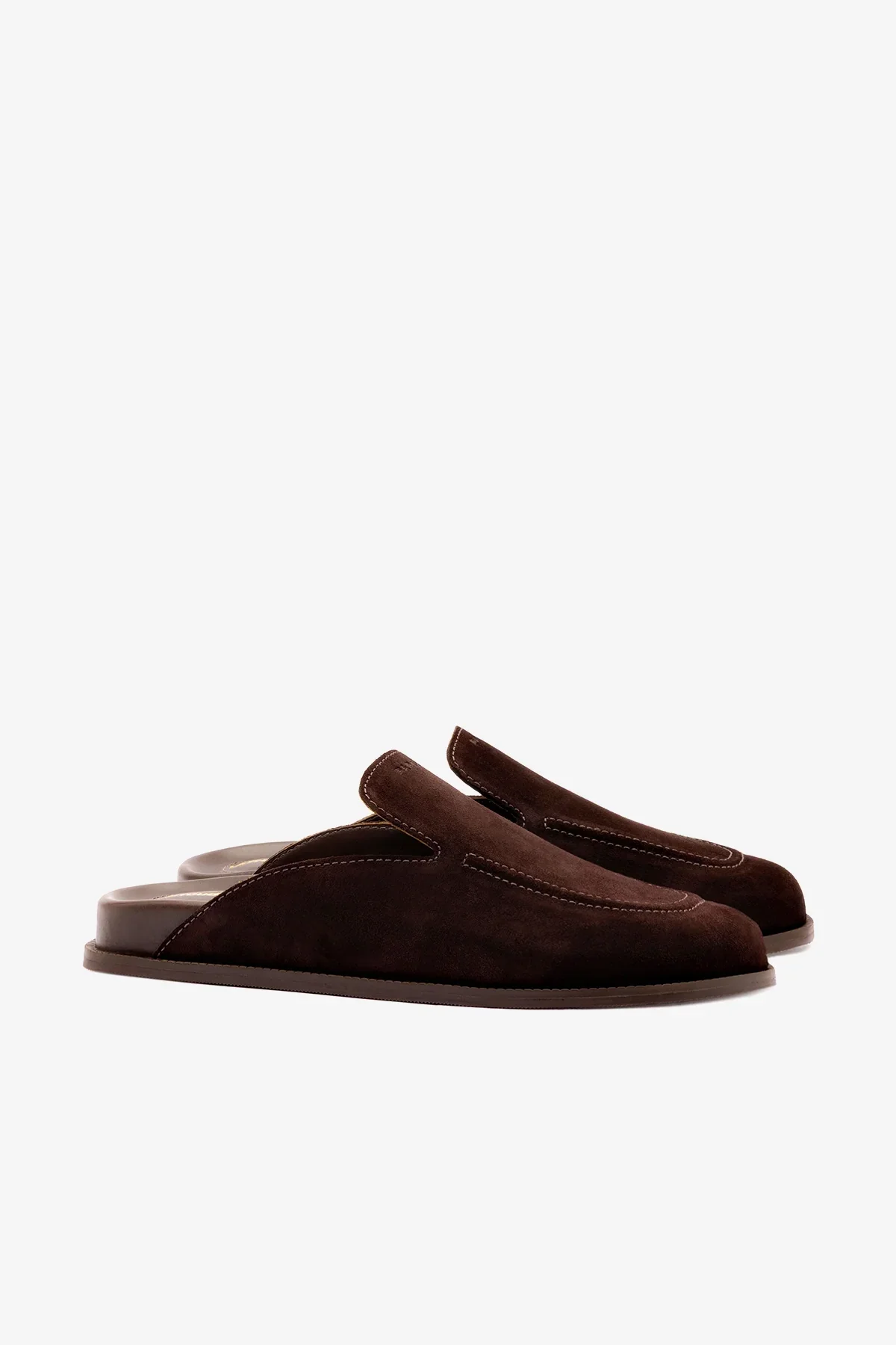 Larroudé x Parke: Mule Clog Camurça Marrom - Image 3