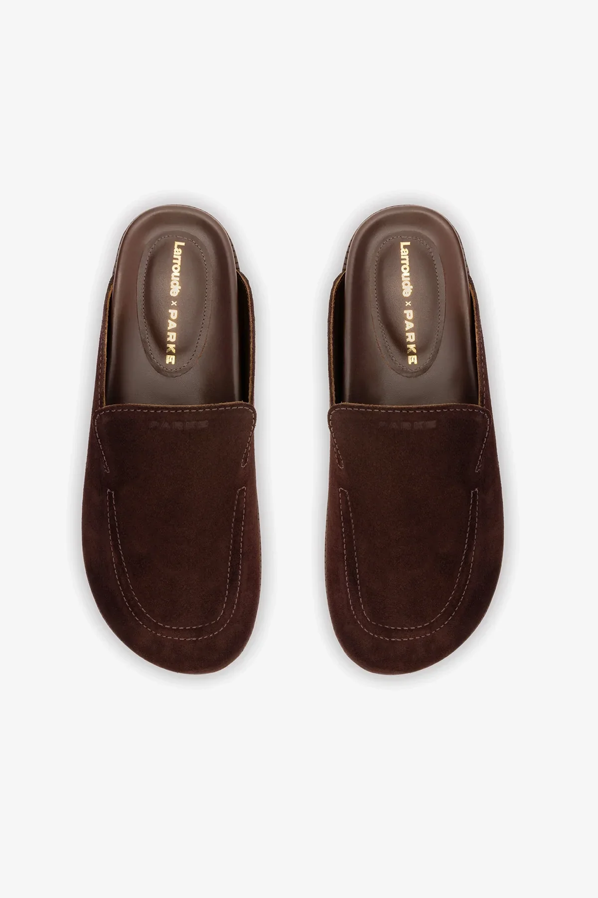Larroudé x Parke: Mule Clog Camurça Marrom - Image 7