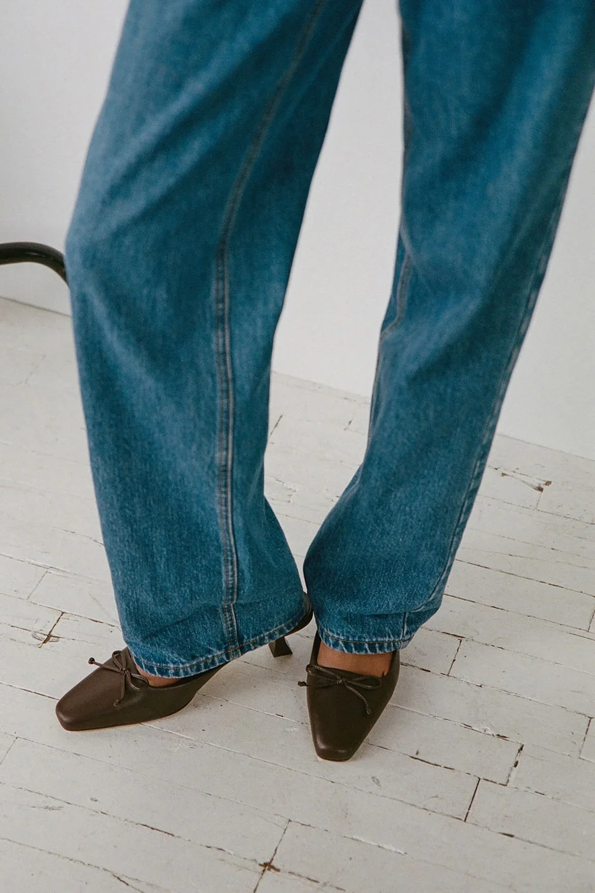 Larroudé x Parke: Mule Couro Marrom - Image 2
