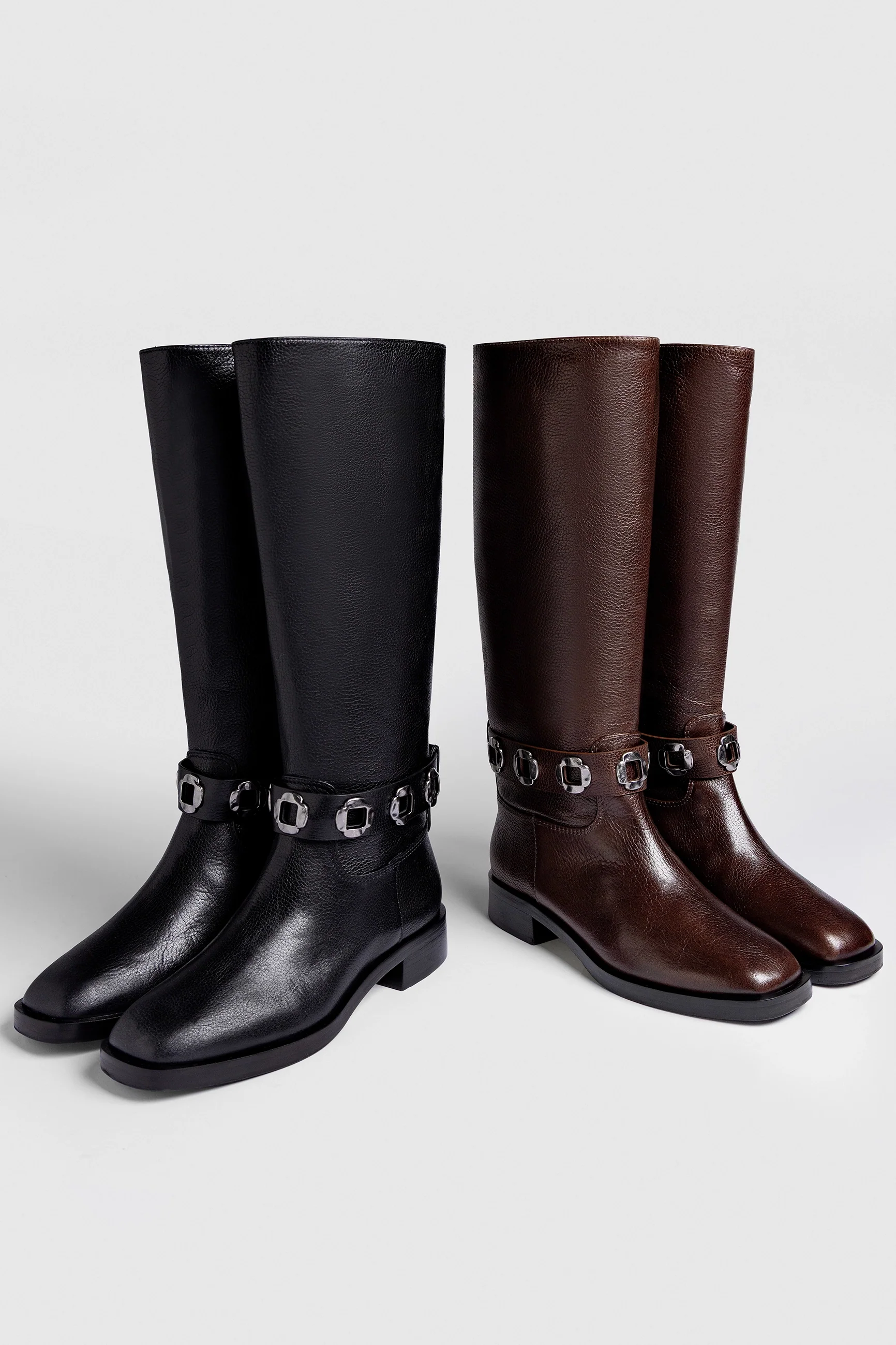 Bota Flat Milan Couro Marrom - Image 6