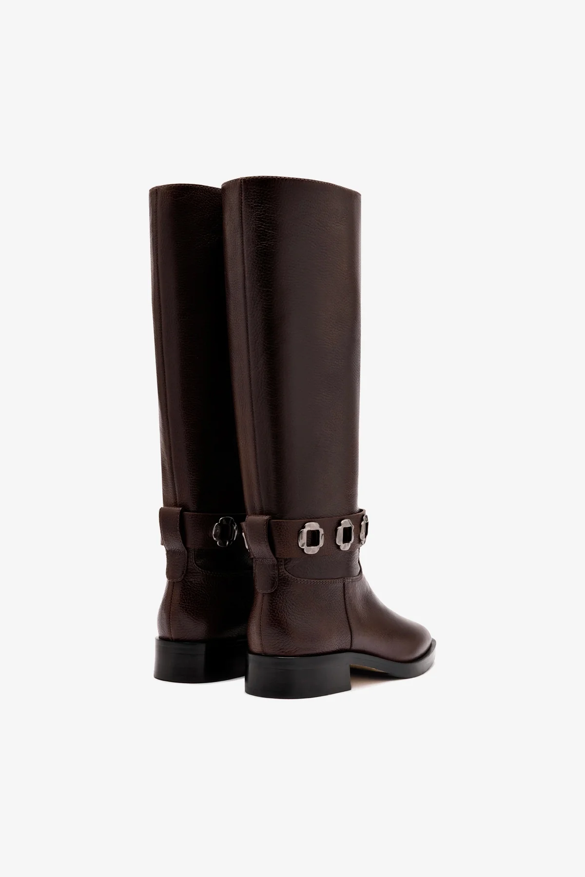 Bota Flat Milan Couro Marrom - Image 7