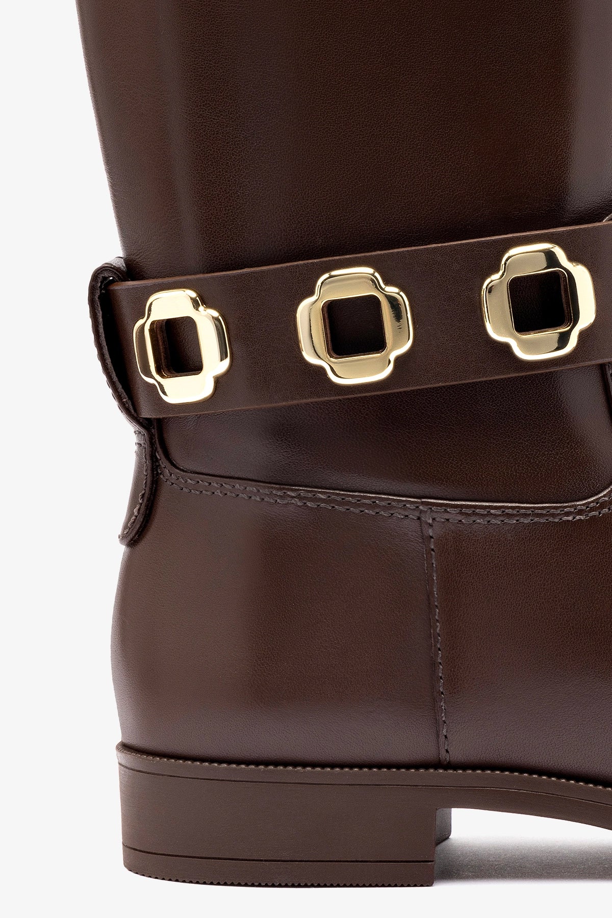 Bota Flat Milan Couro Impermeável Marrom - Image 4