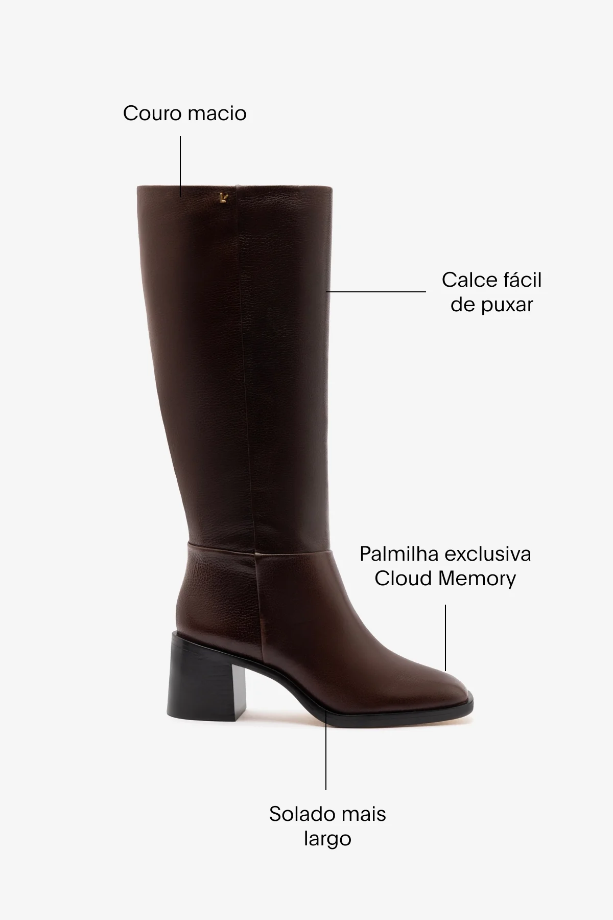 Bota Ricky Couro Marrom - Image 5