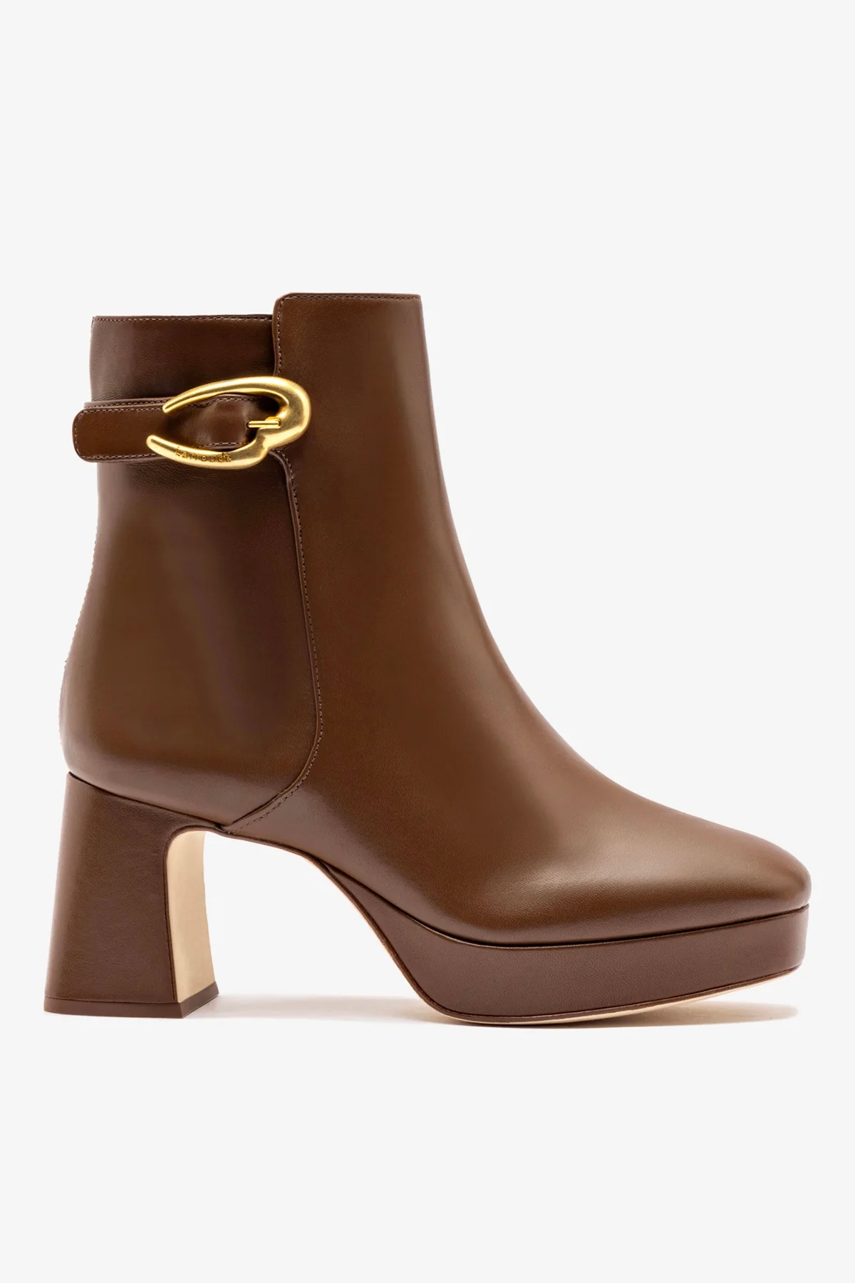 Bota Plataforma Dolly Verona Low Couro Marrom