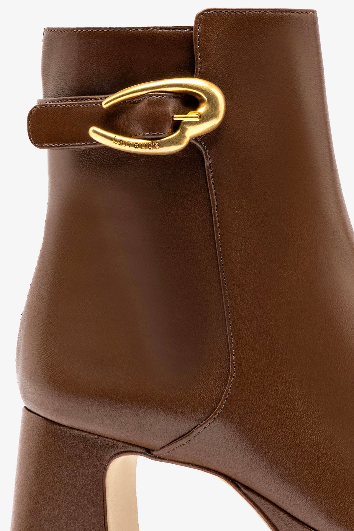 Bota Plataforma Dolly Verona Low Couro Marrom - Image 4