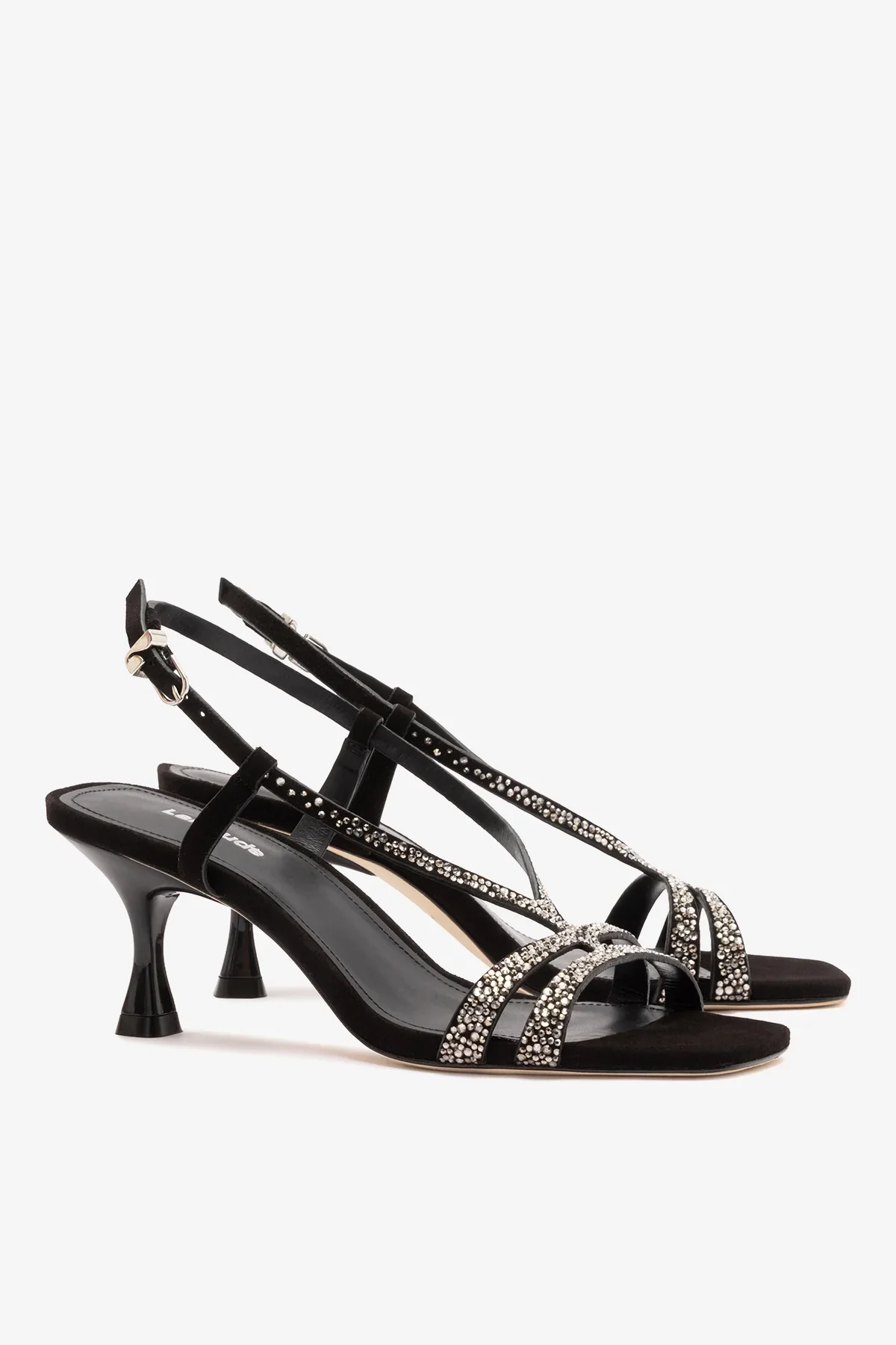 Sandália Daphne Crystal Camurça Preto - Image 3