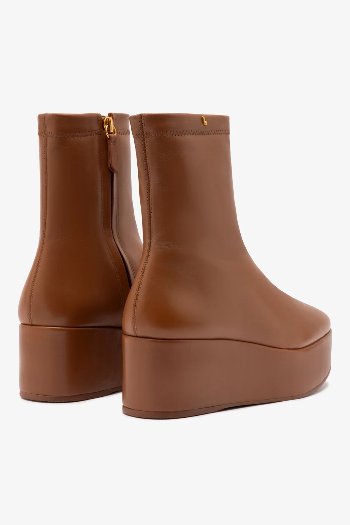 Bota Dani New Flatform Dani Couro Caramelo - Image 7