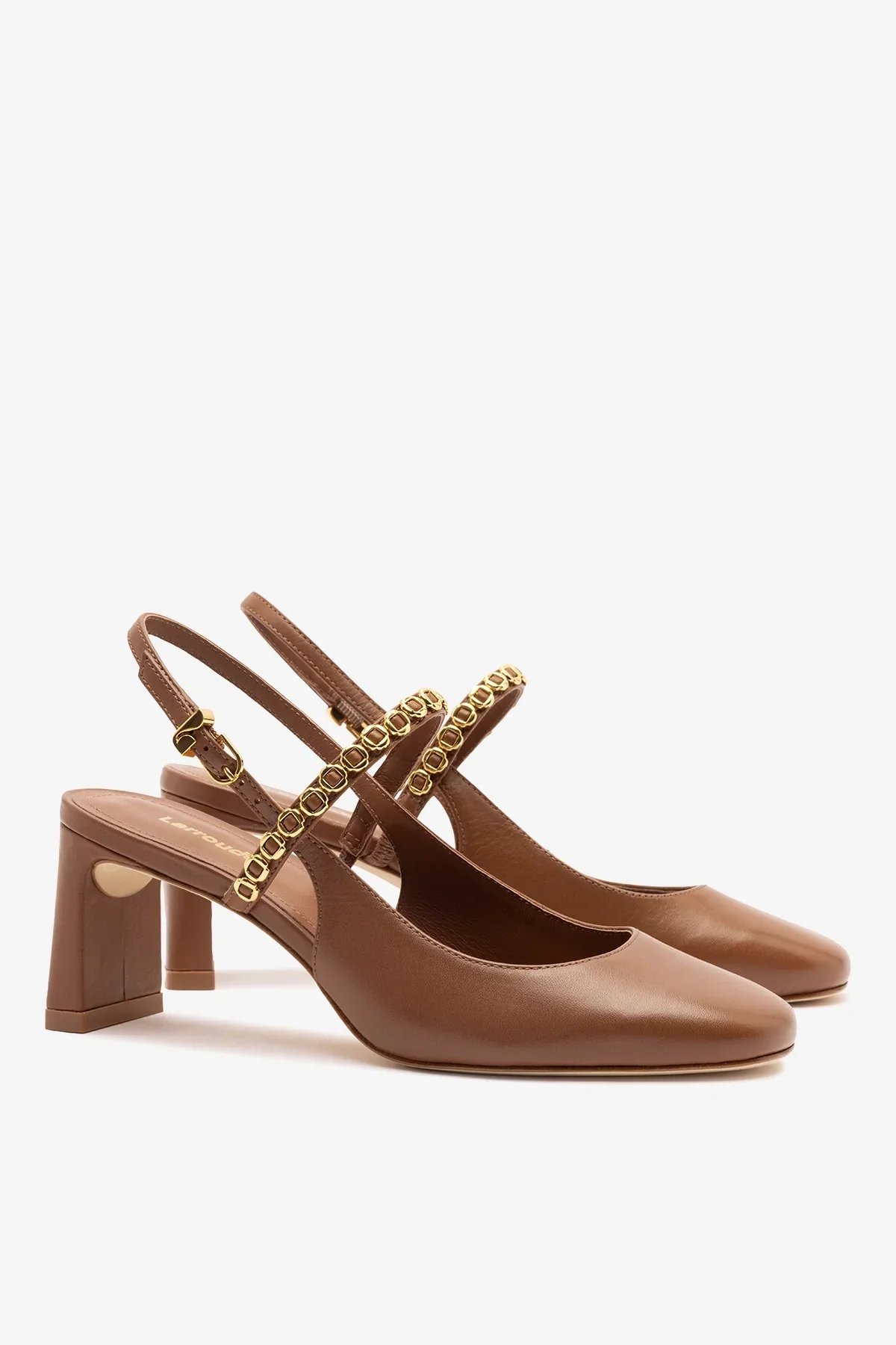 Slingback Georgina Milanina Couro Caramelo - Image 2