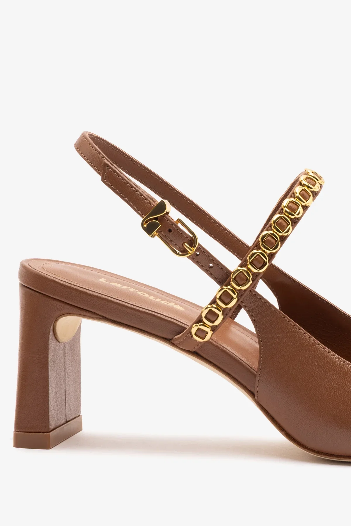 Slingback Georgina Milanina Couro Caramelo - Image 3