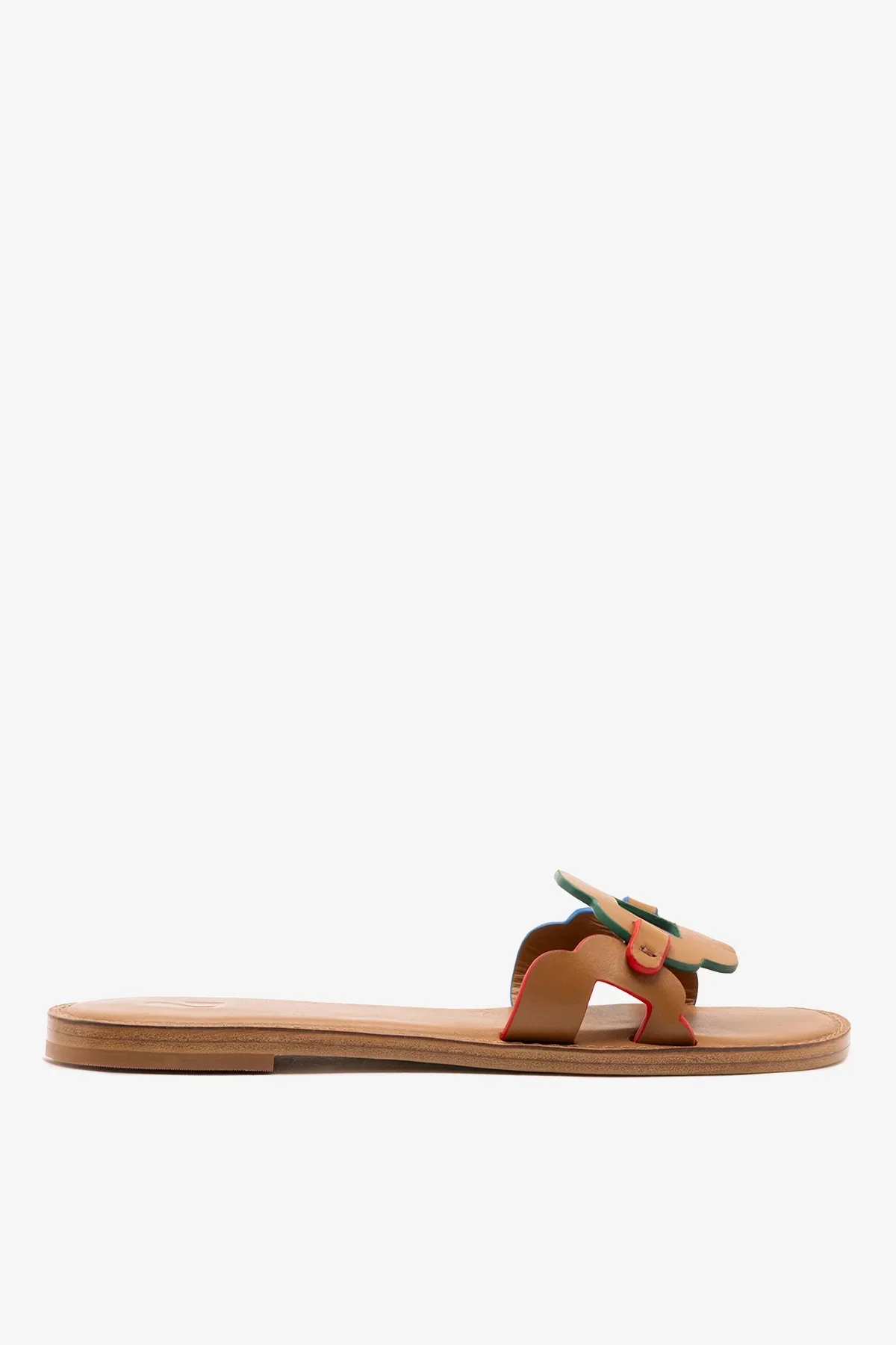 Flat Margherita Couro Caramelo