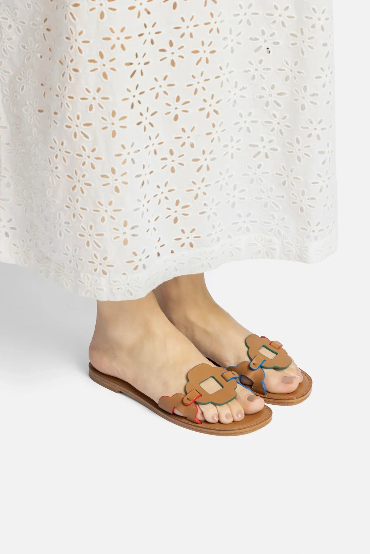 Flat Margherita Couro Caramelo - Image 6