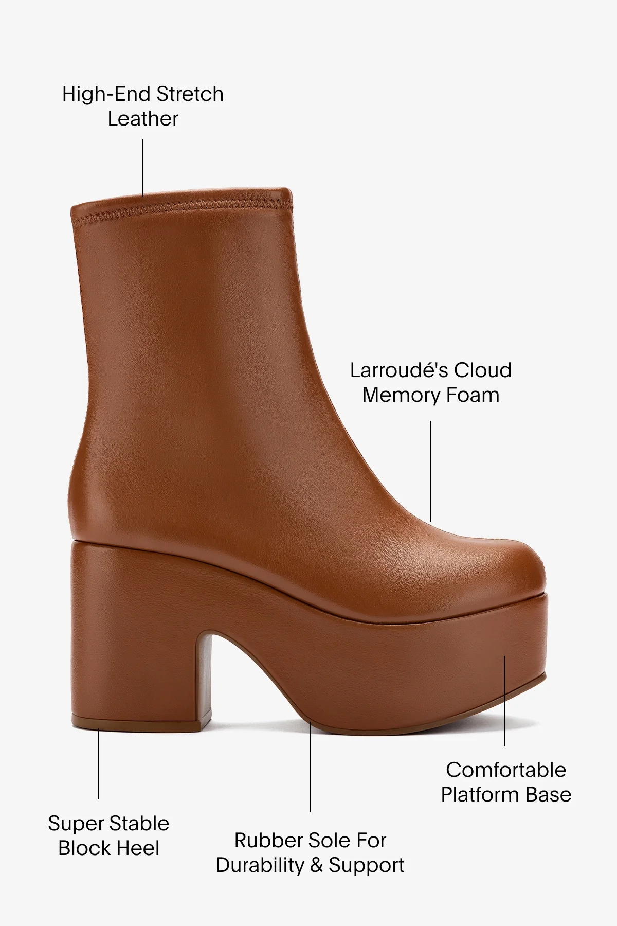 Bota Miso Couro Stretch Caramel - Image 5
