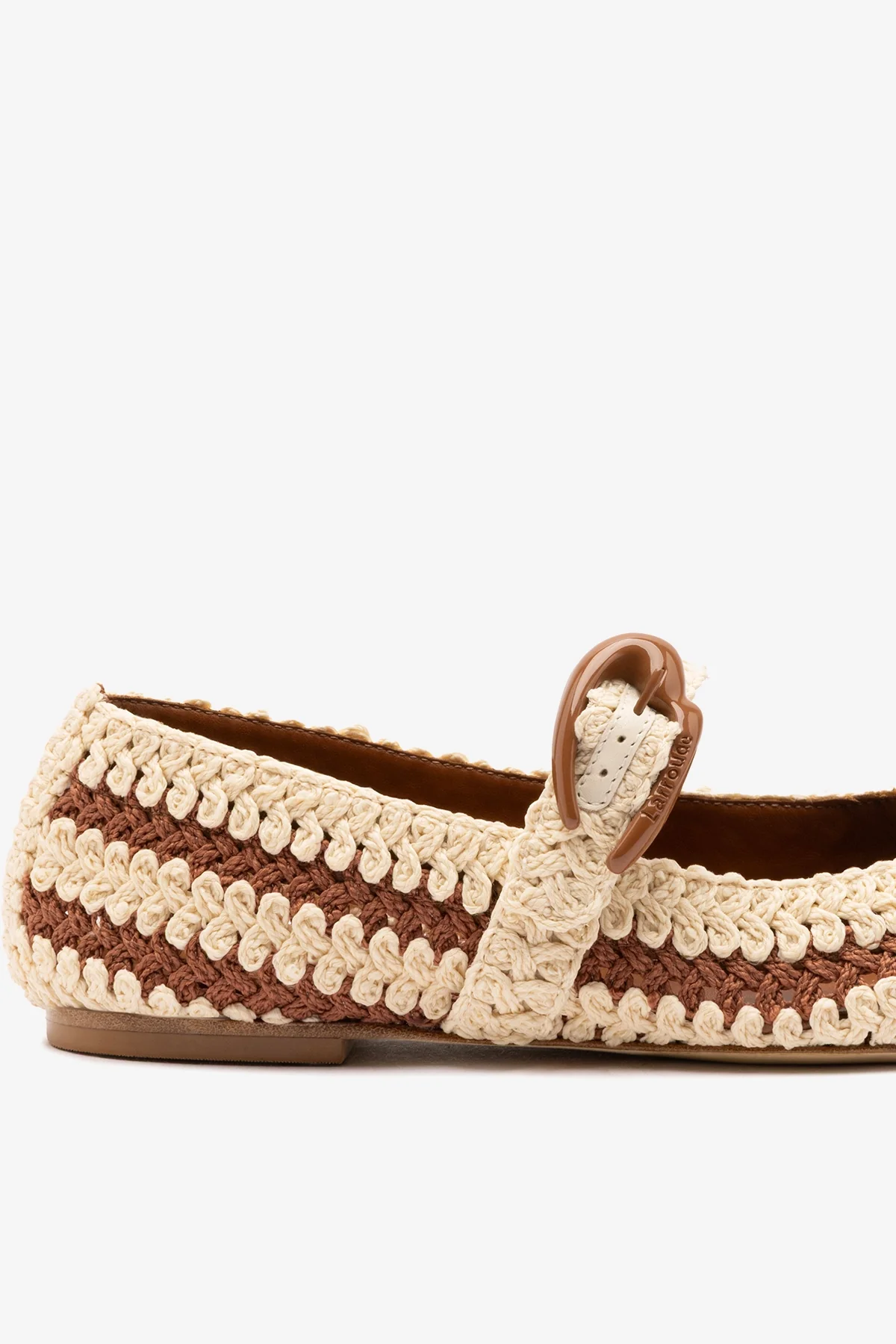 Sapatilha Verona Crochê Caramelo e Off White - Image 3