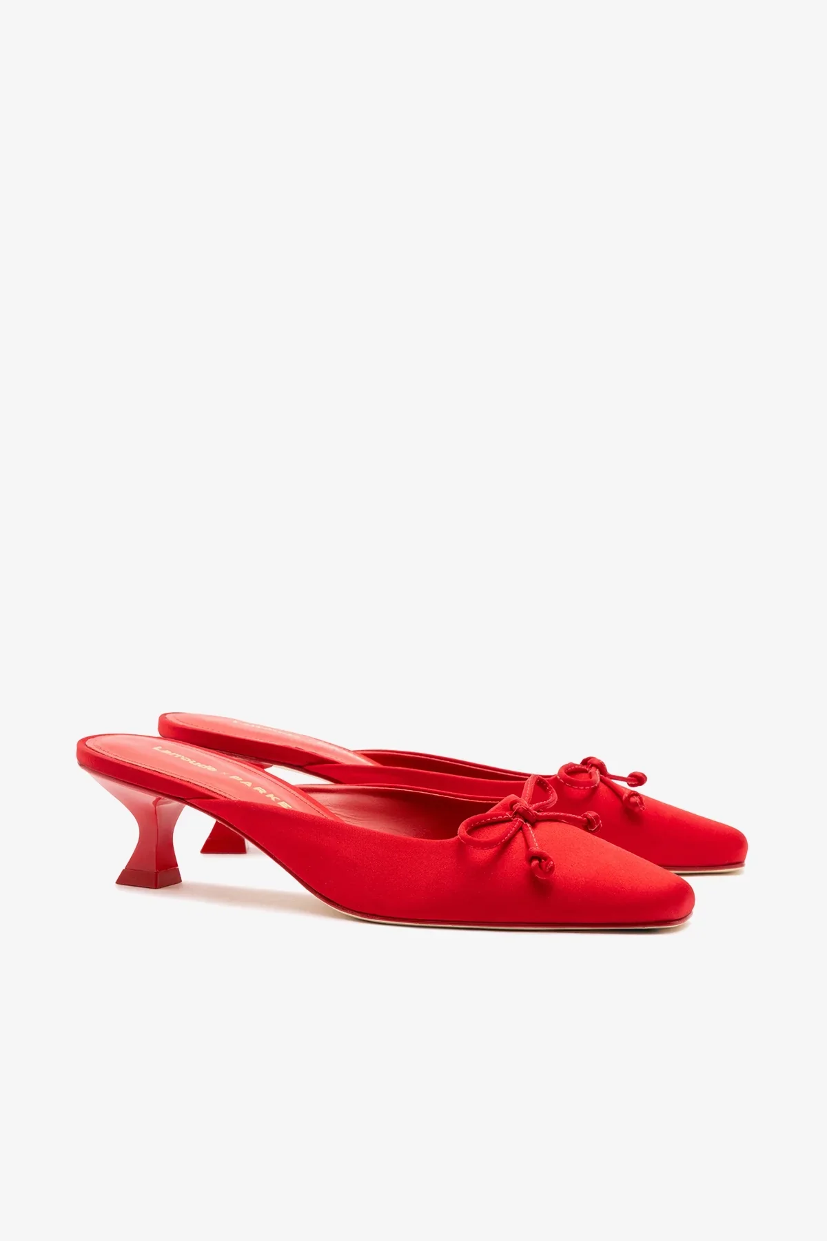 Larroudé x Parke: Mule Cetim Vermelho - Image 3