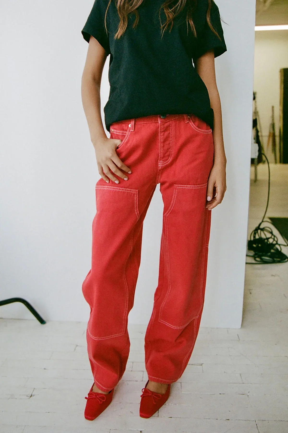 Larroudé x Parke: Mule Cetim Vermelho - Image 6